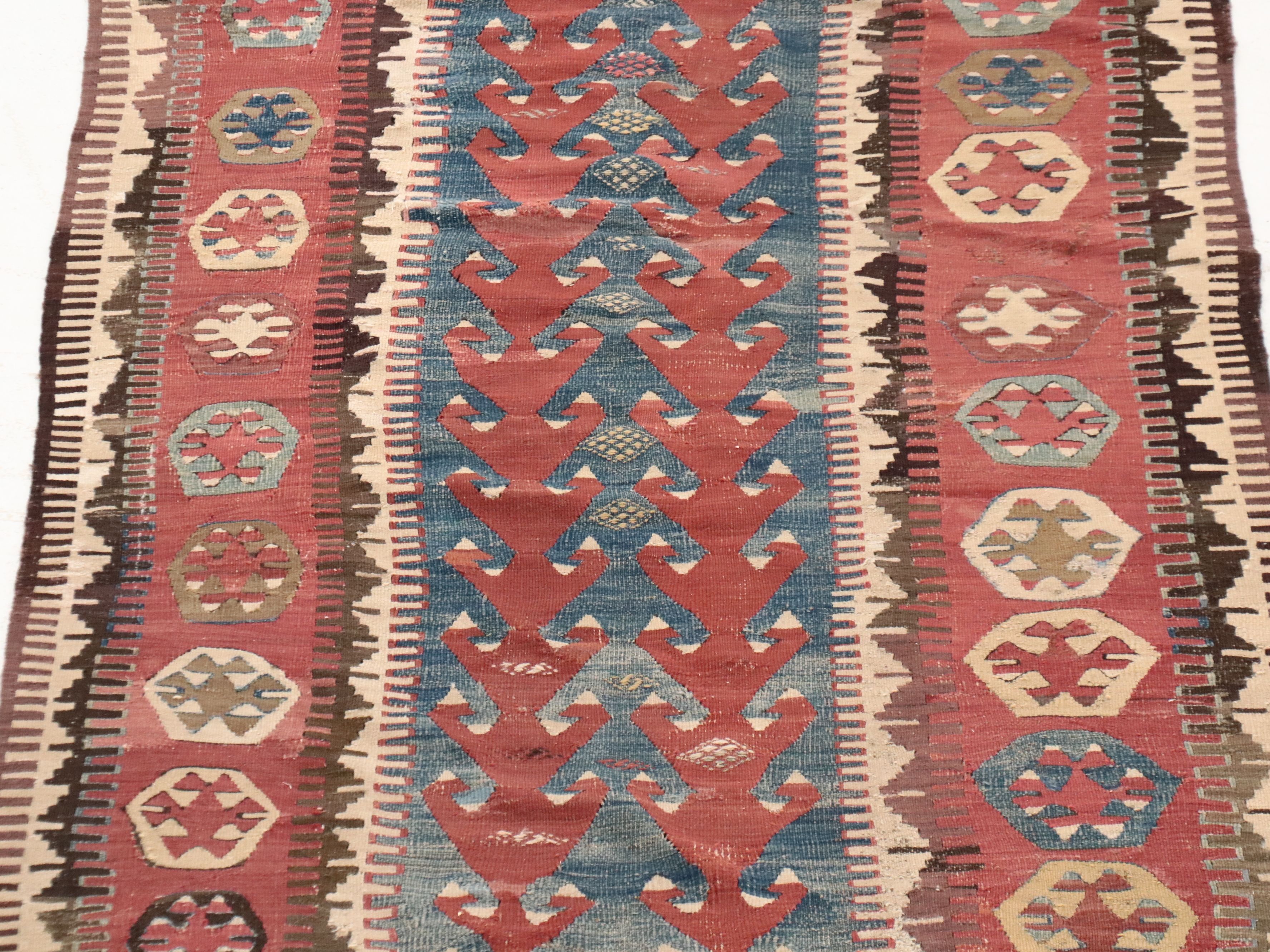 3'10 x 15'11 Handwoven Turkish Kilim Long Rug