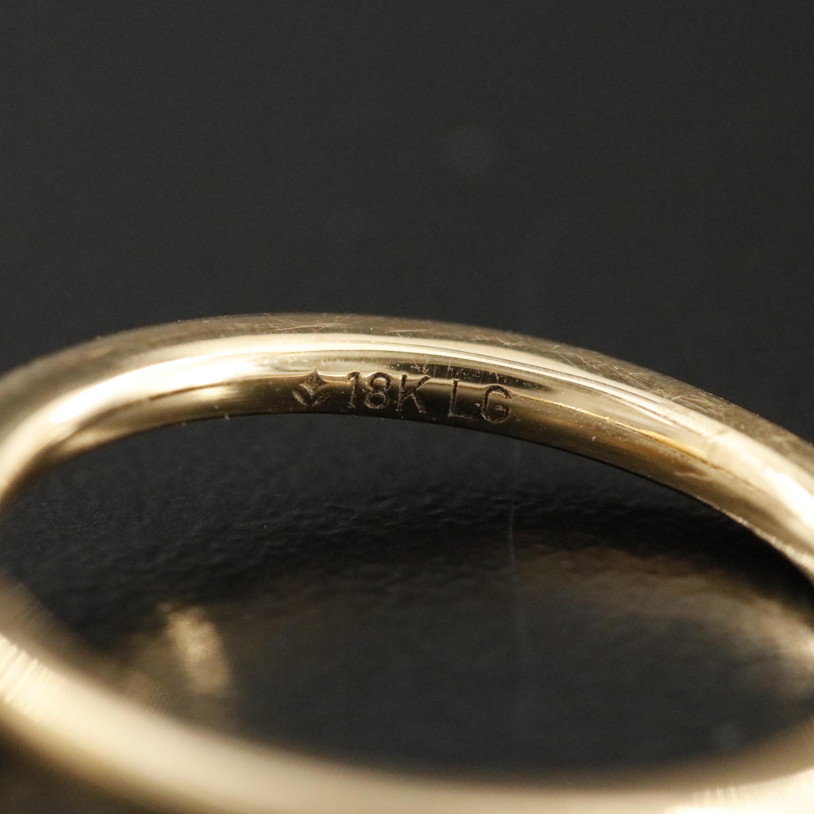 18K Moissanite Ring with Hidden Lab Grown Diamond Halo