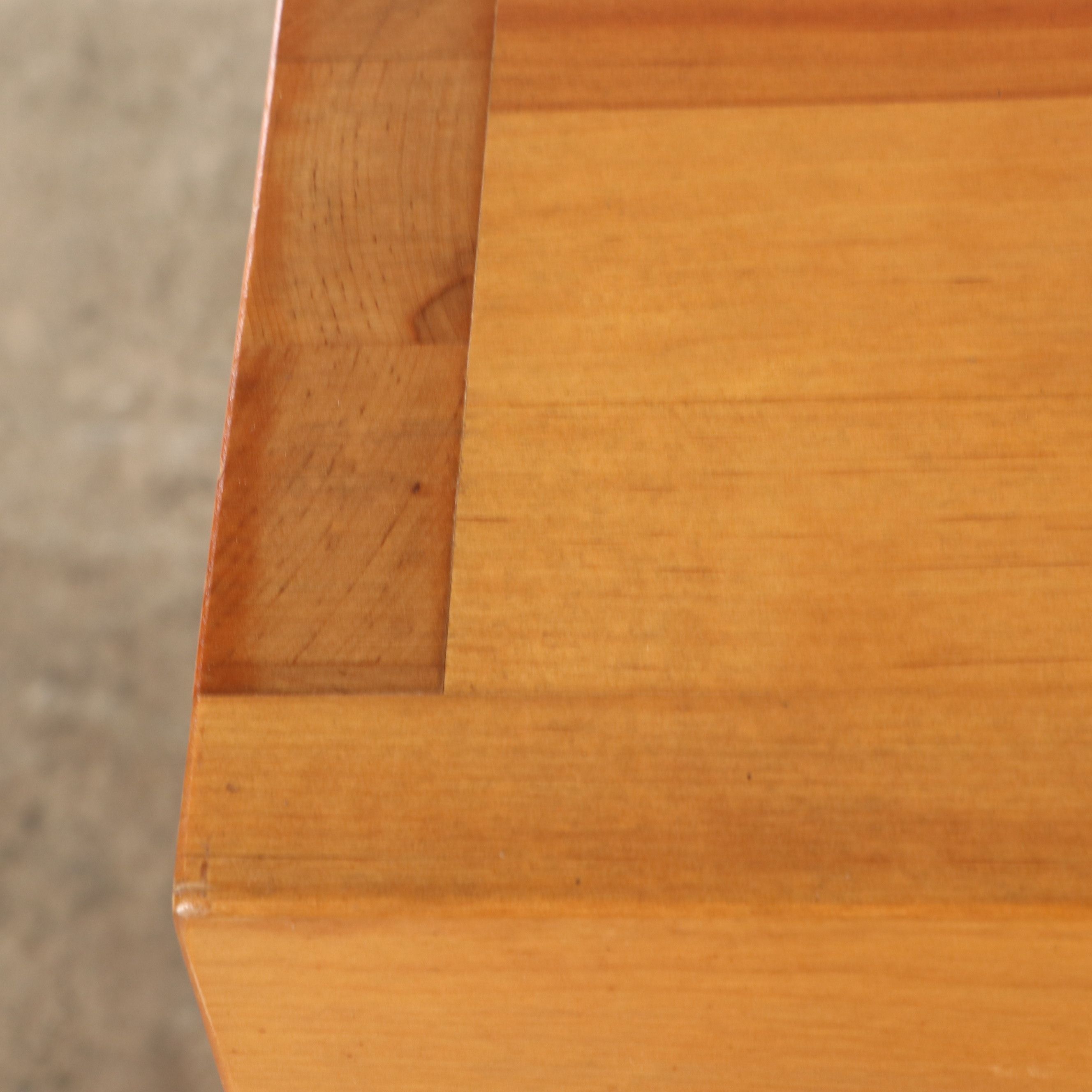 Wooden Butcher Block with Metal Hen-Shaped Egg Basket