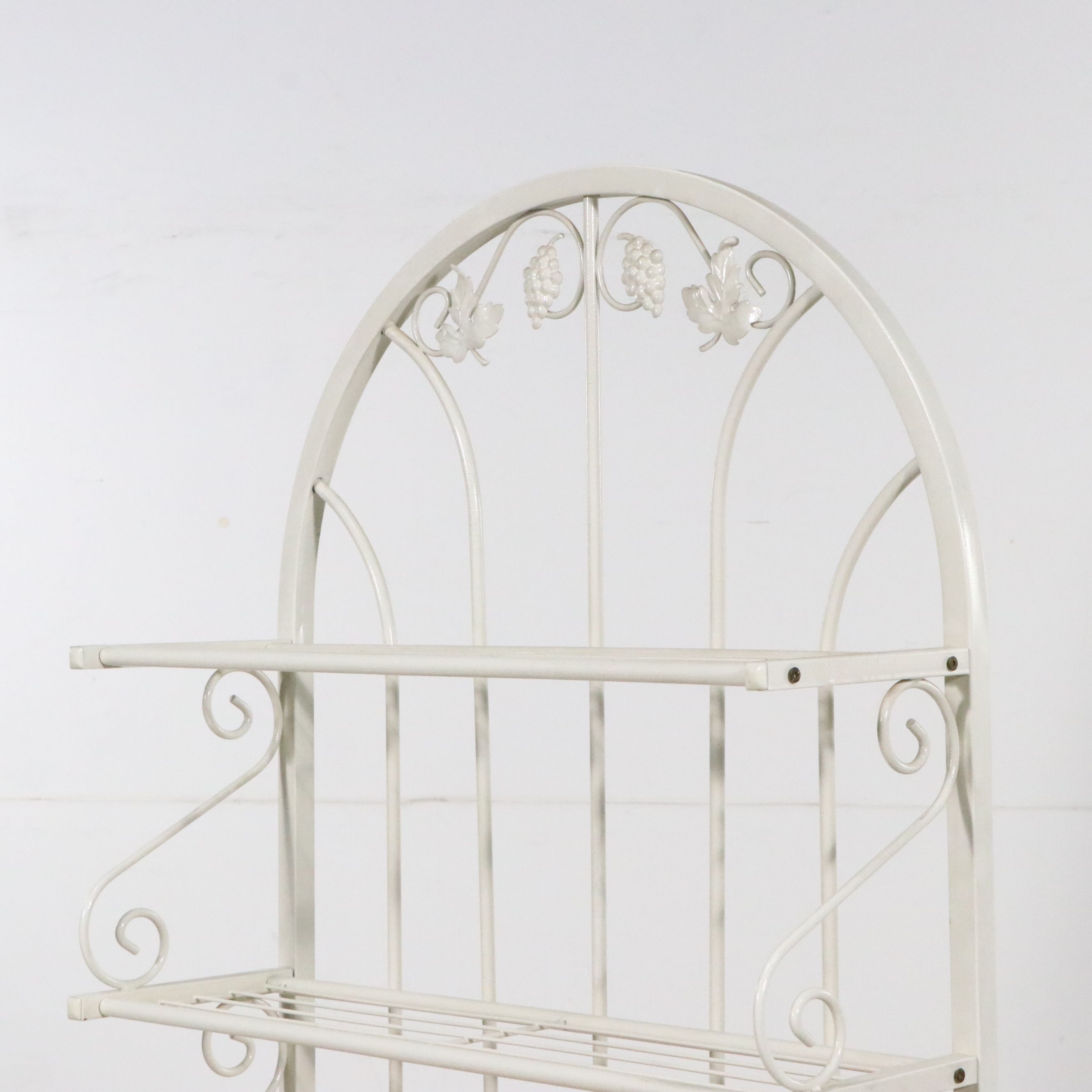 Modern Victorian Style Painted Metal Baker's Rack