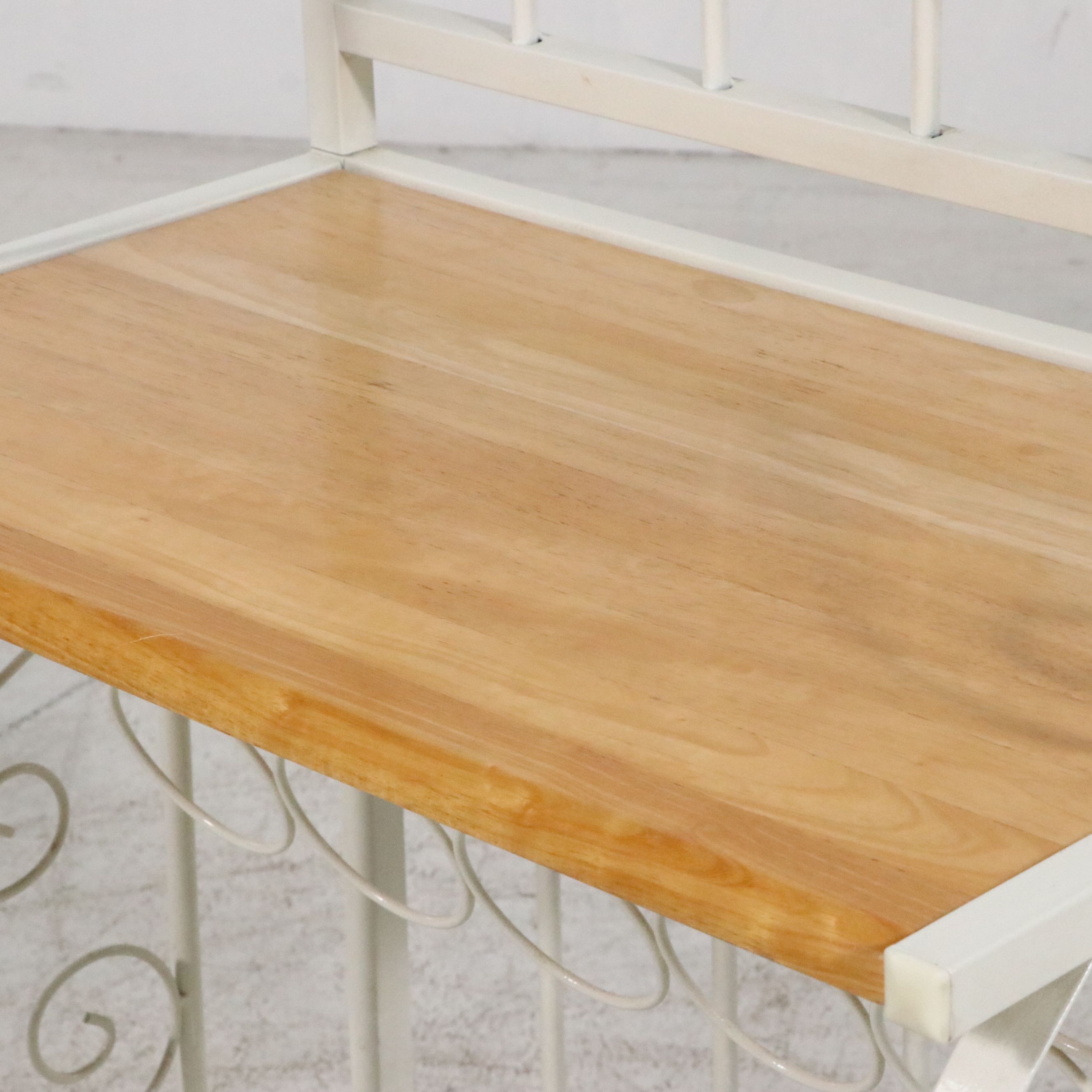 Modern Victorian Style Painted Metal Baker's Rack