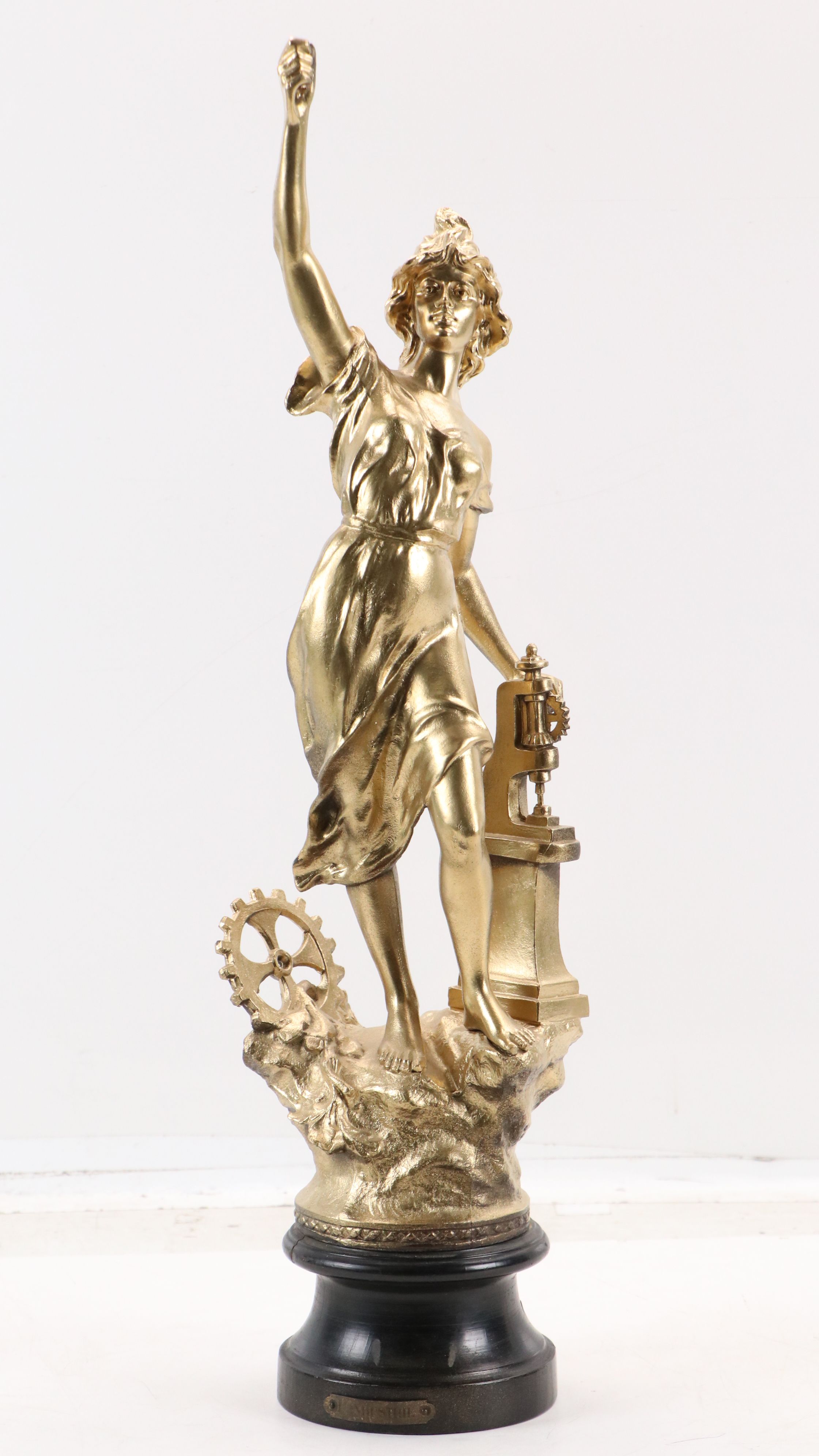 Gilt Spelter Figural Sculpture "L'Industrie"