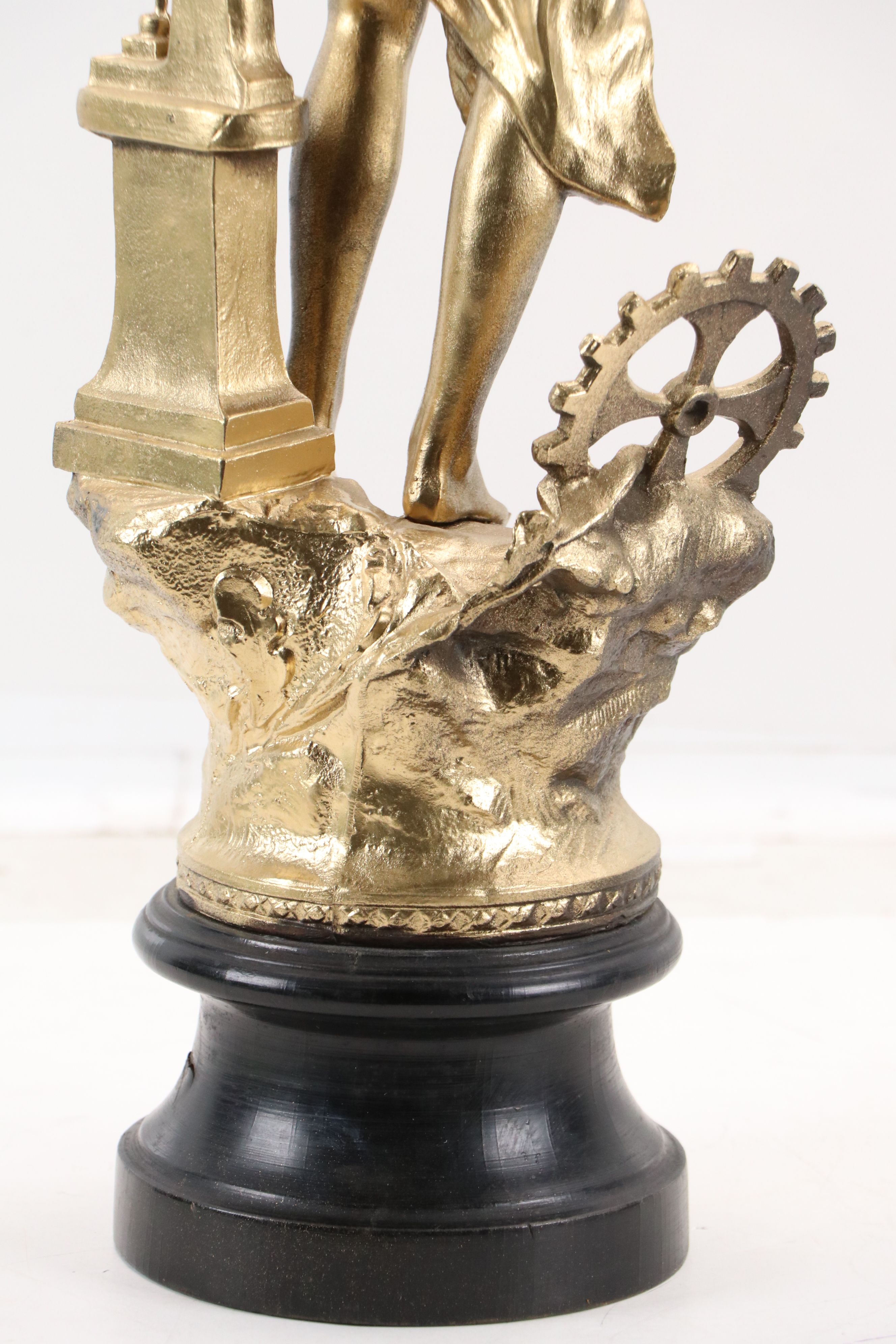 Gilt Spelter Figural Sculpture "L'Industrie"