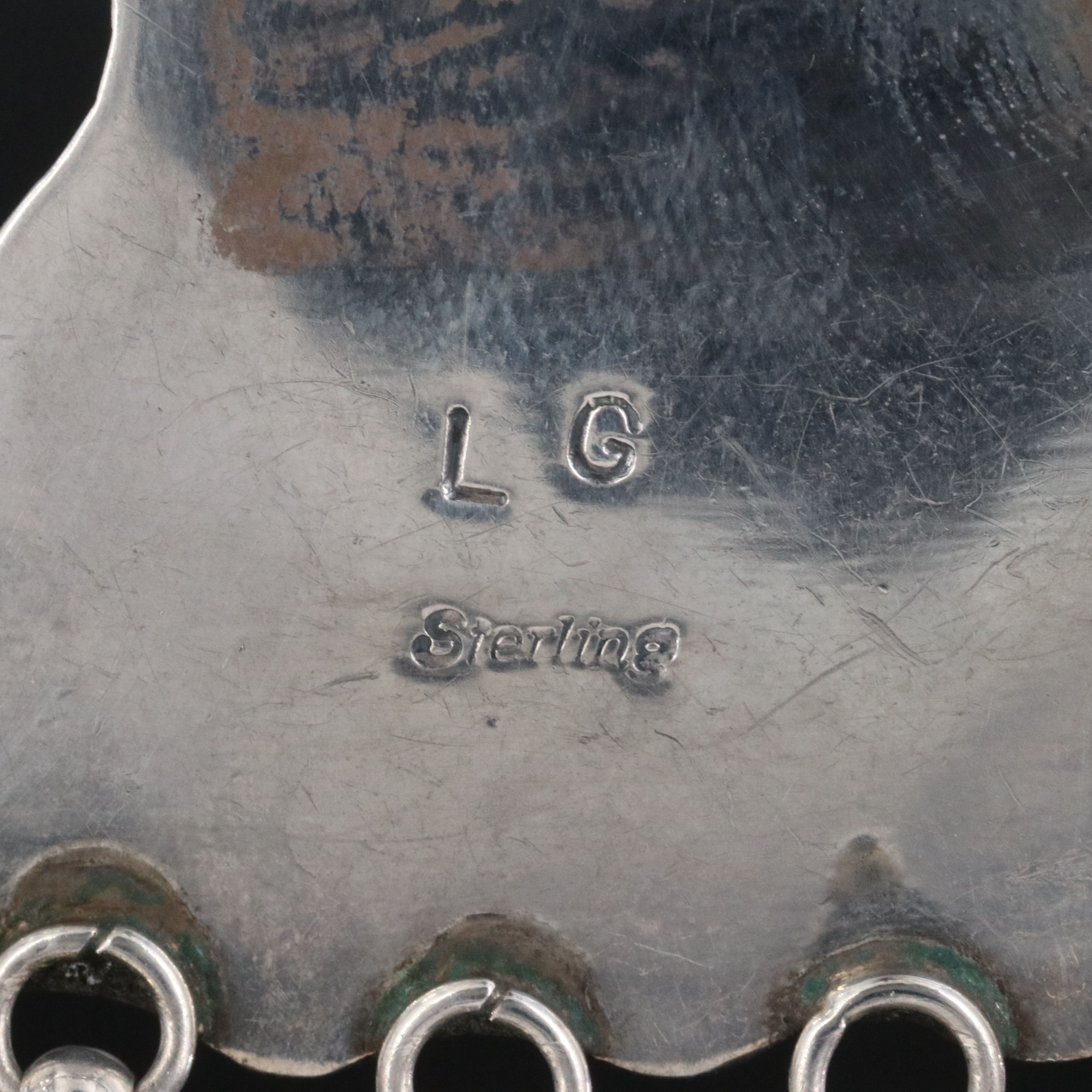 Signed Southwestern Sterling Turquoise Tassel Earrings