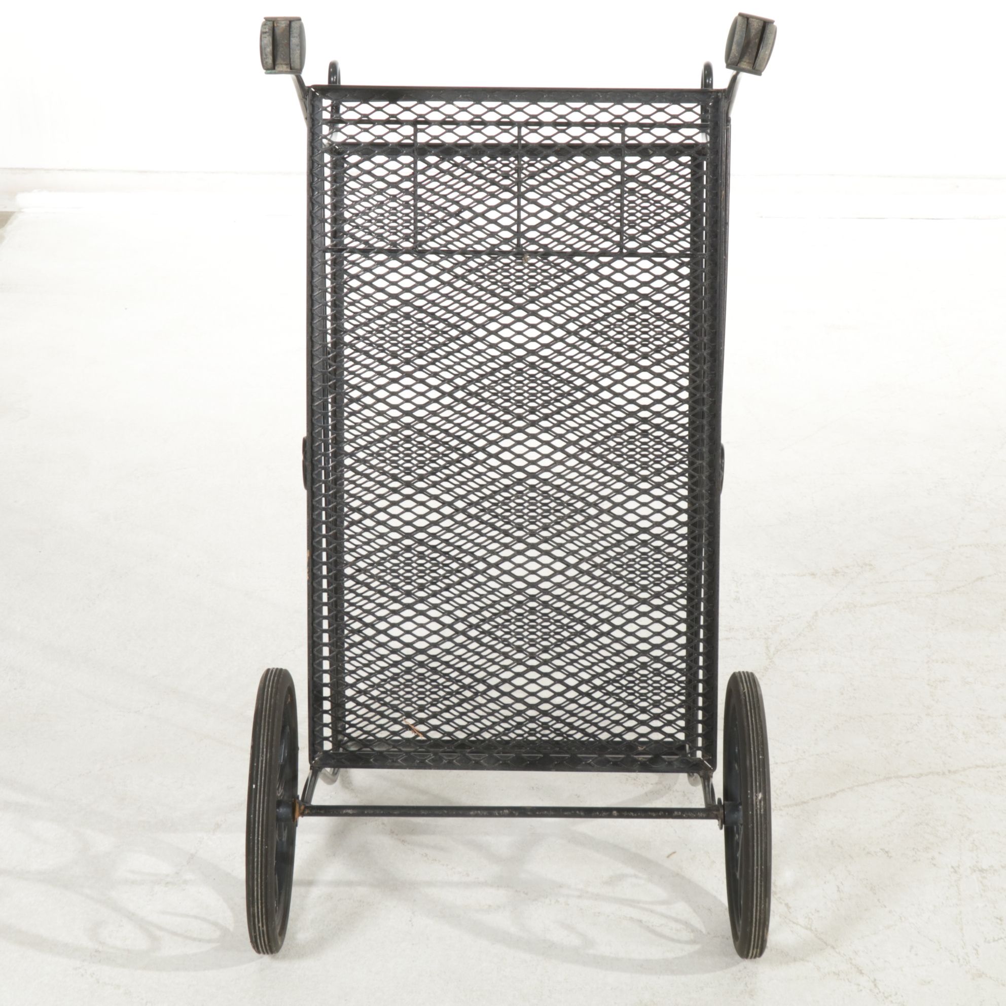 Metal Mesh Patio Glider Loveseat, Bar Cart, and Side Tables