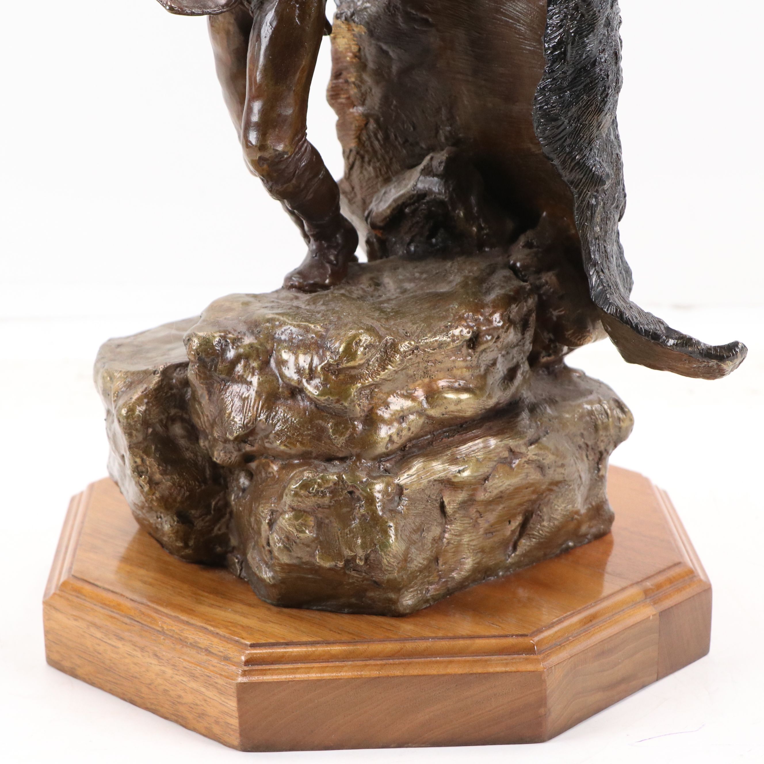 Wally Shoop Cast Bronze Sculpture "Spirit I (Eagle Catcher)," 1986