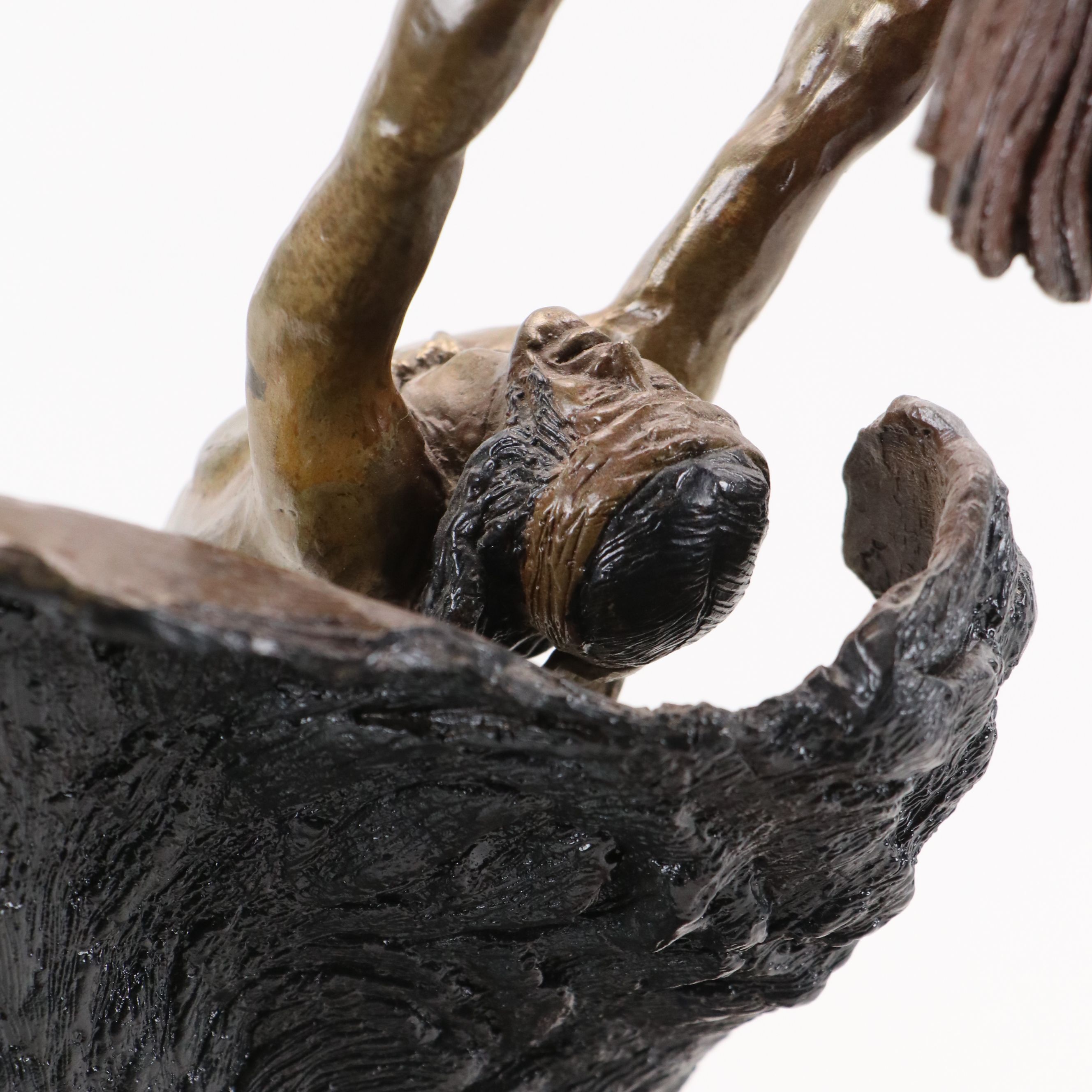 Wally Shoop Cast Bronze Sculpture "Spirit I (Eagle Catcher)," 1986