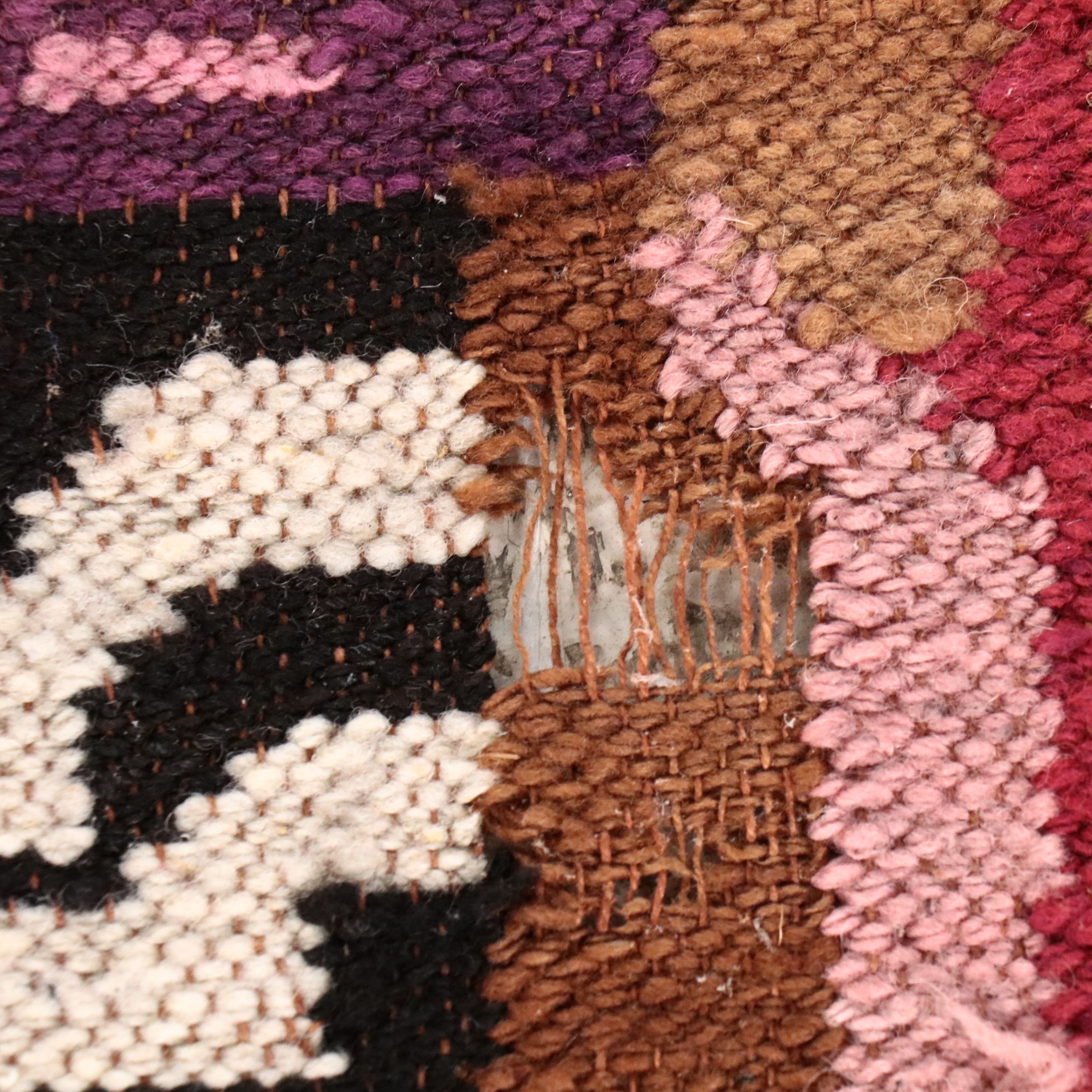 5'6 x 7'2 Handwoven Andean Grid Pictorial Area Rug