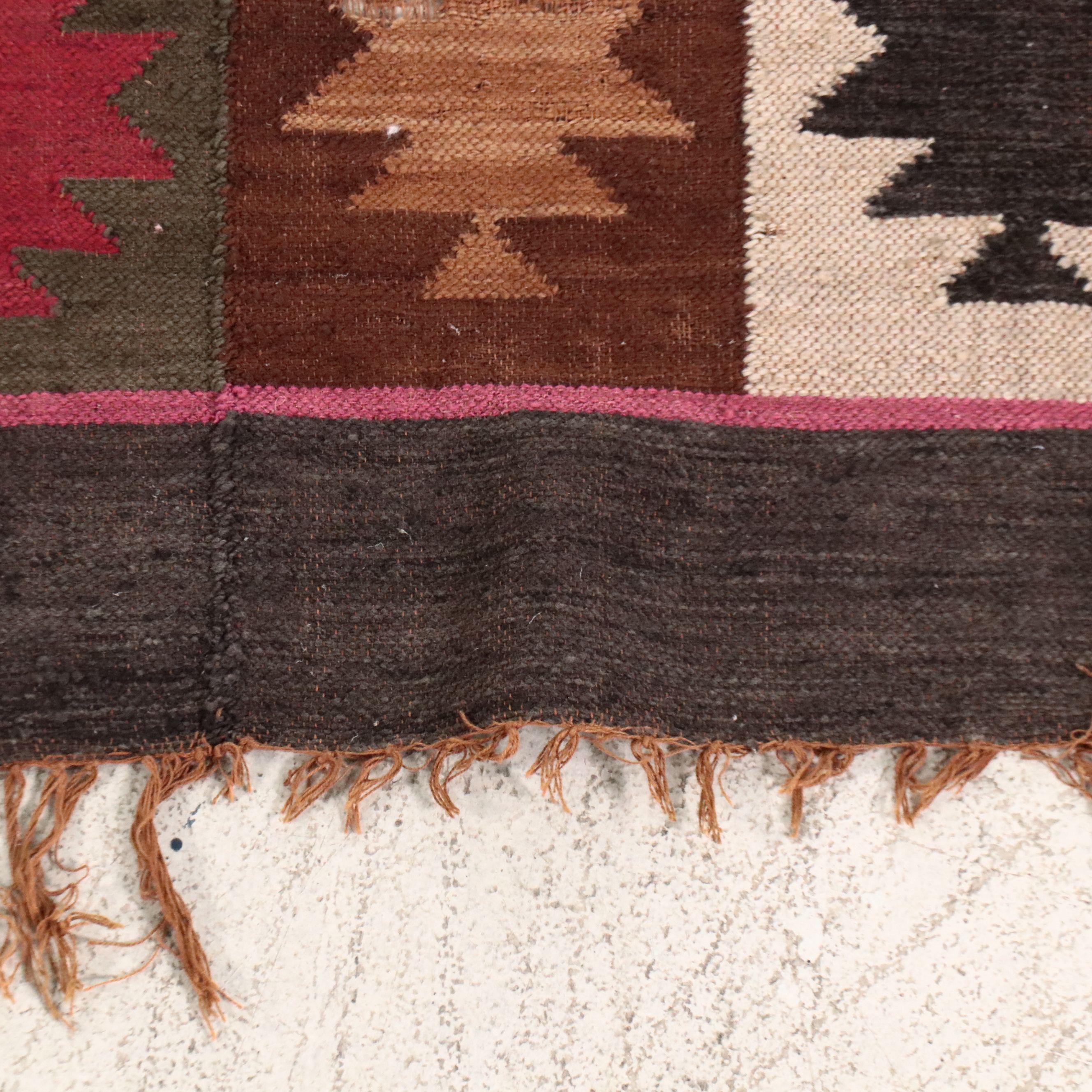 5'6 x 7'2 Handwoven Andean Grid Pictorial Area Rug