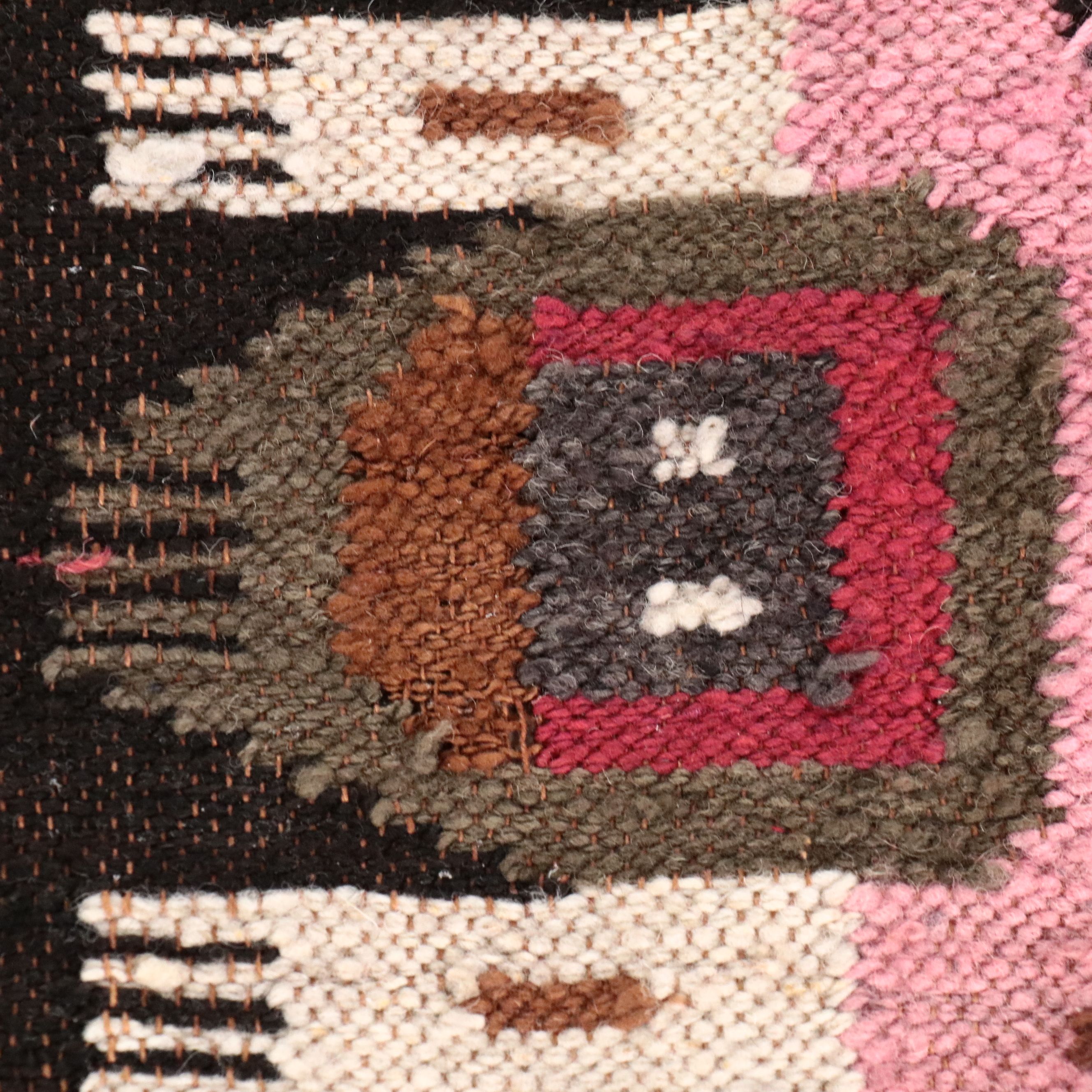 5'6 x 7'2 Handwoven Andean Grid Pictorial Area Rug