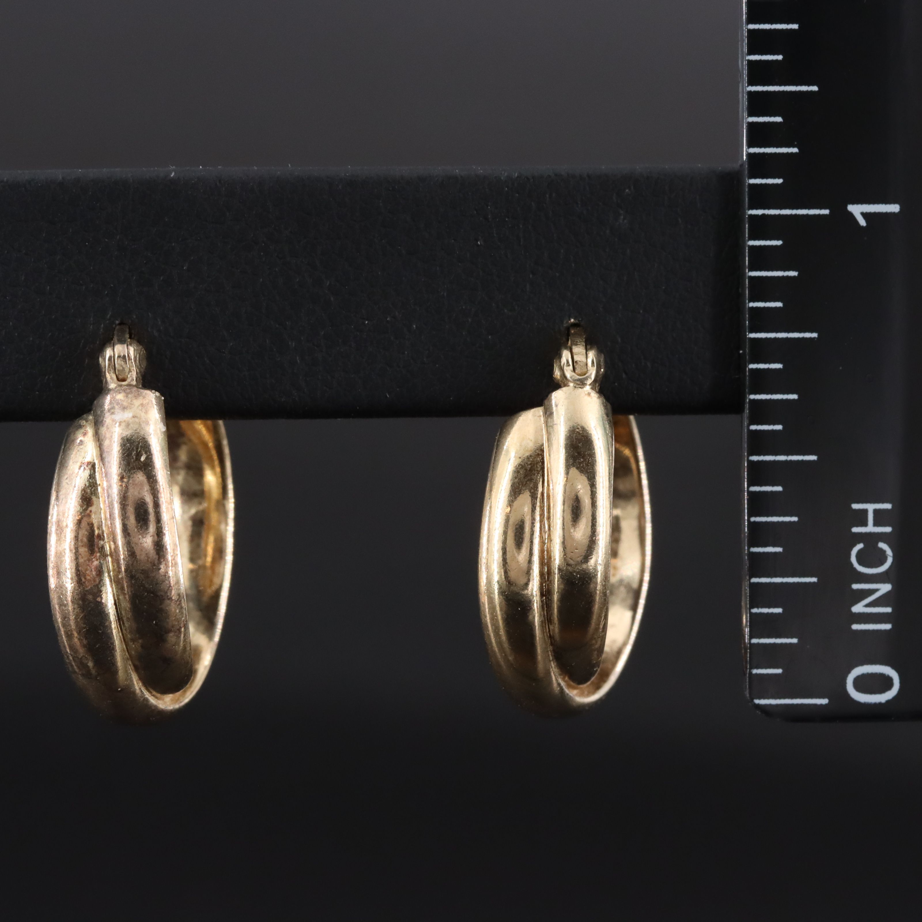 Sterling Crossover Hoops