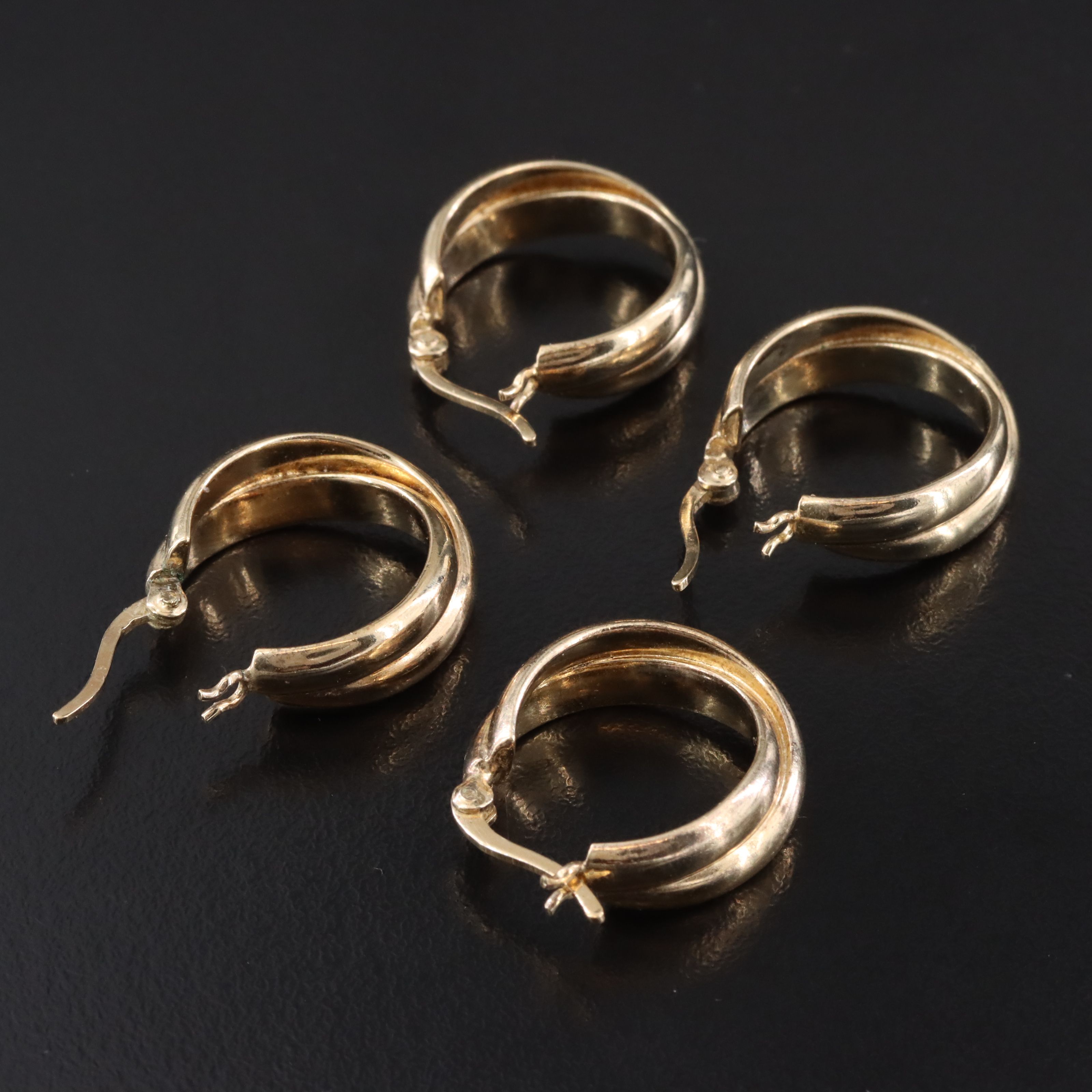 Sterling Crossover Hoops