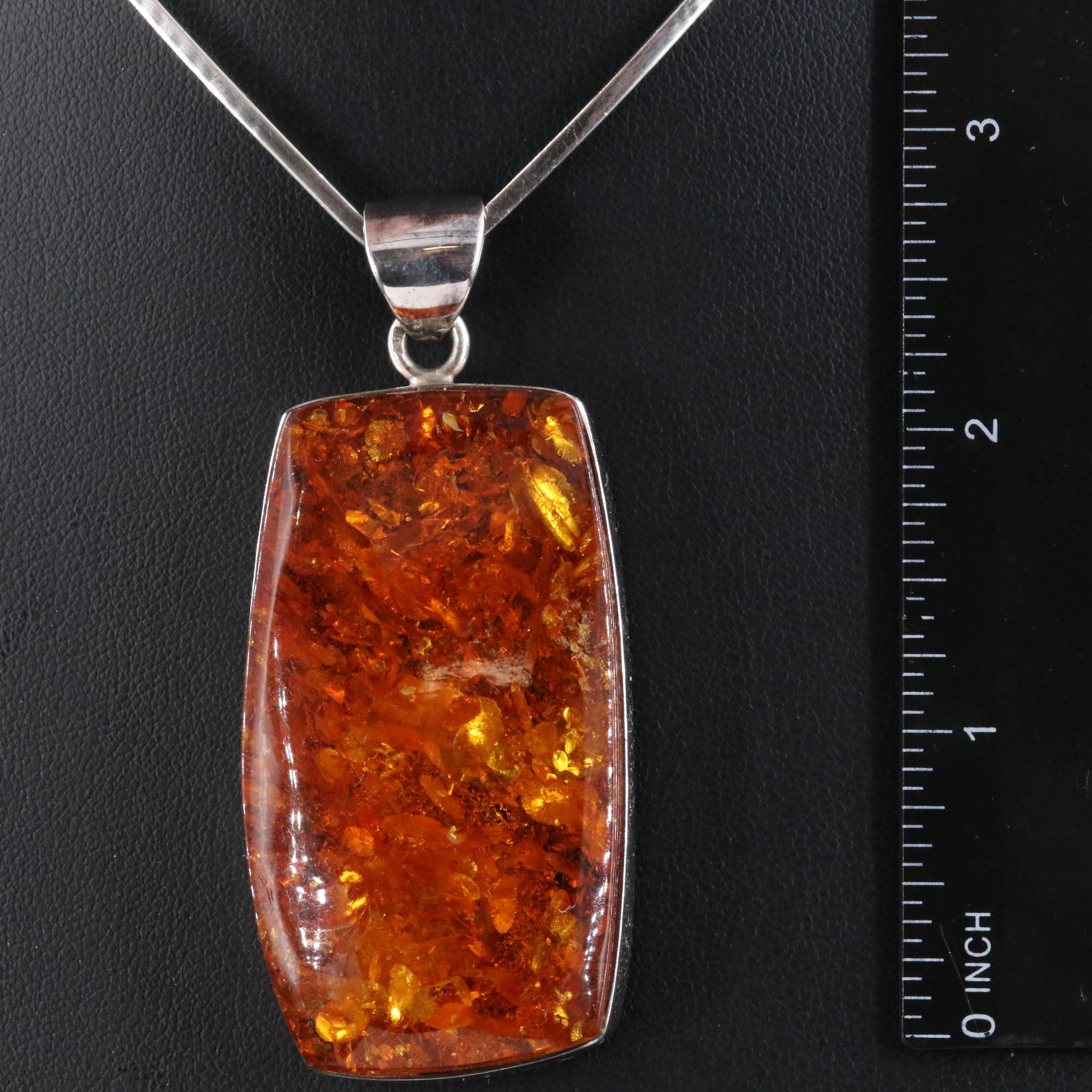 Polish Sterling Amber Wire Collar Necklace