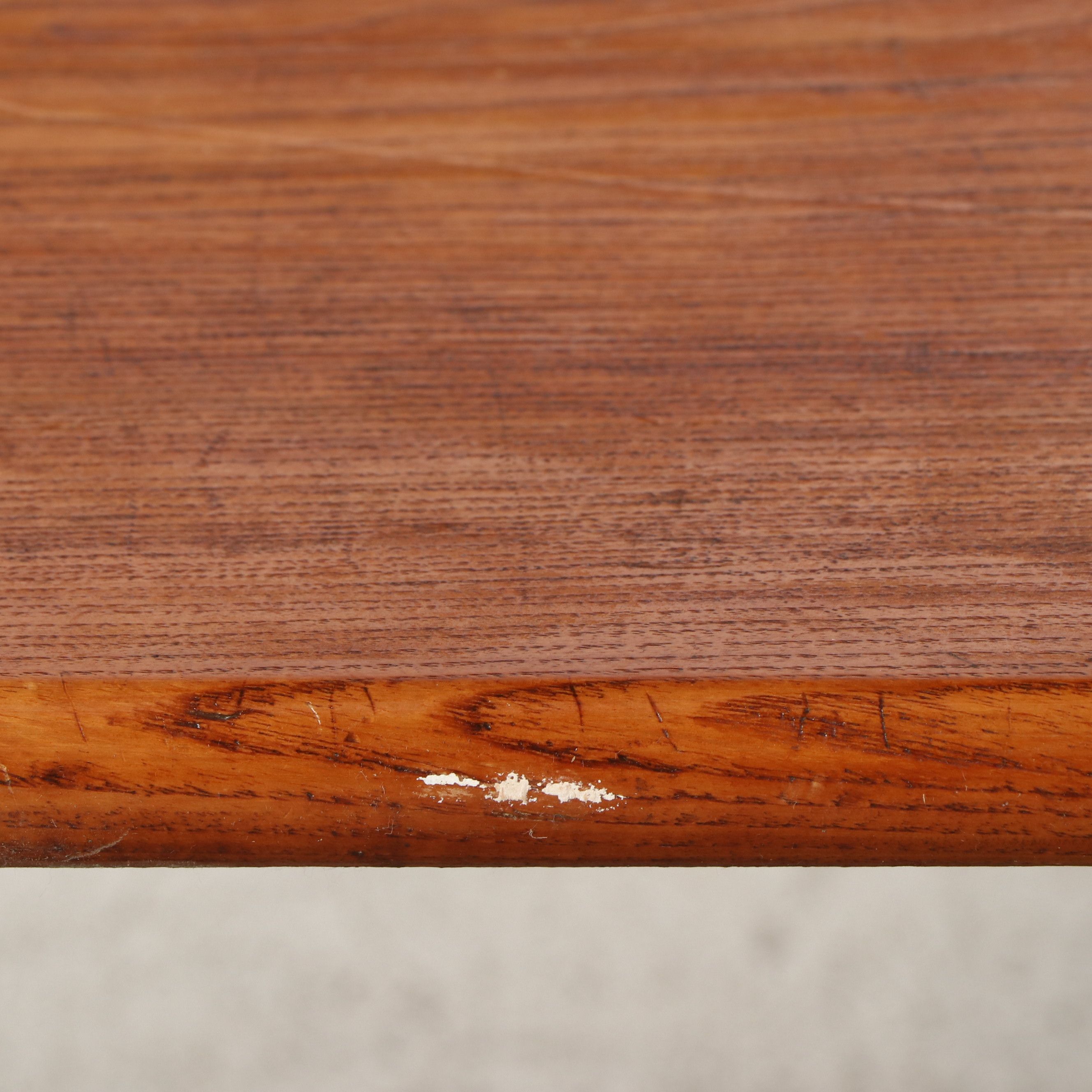 Primitive Style Oak Trestle Table, 20th Century