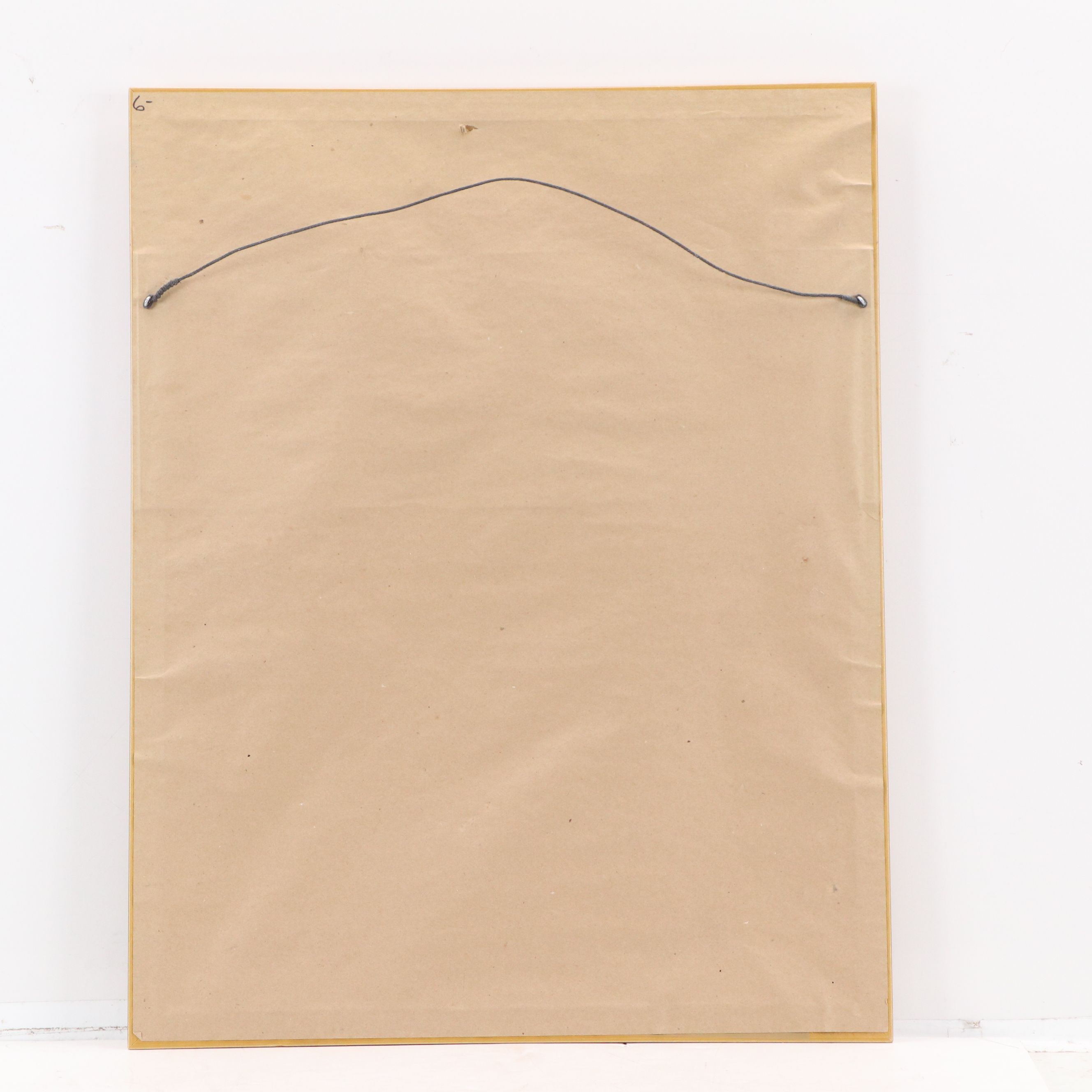 Mixed Media Drawing of Virgin Mary with Metal Milagro Heart, 1991