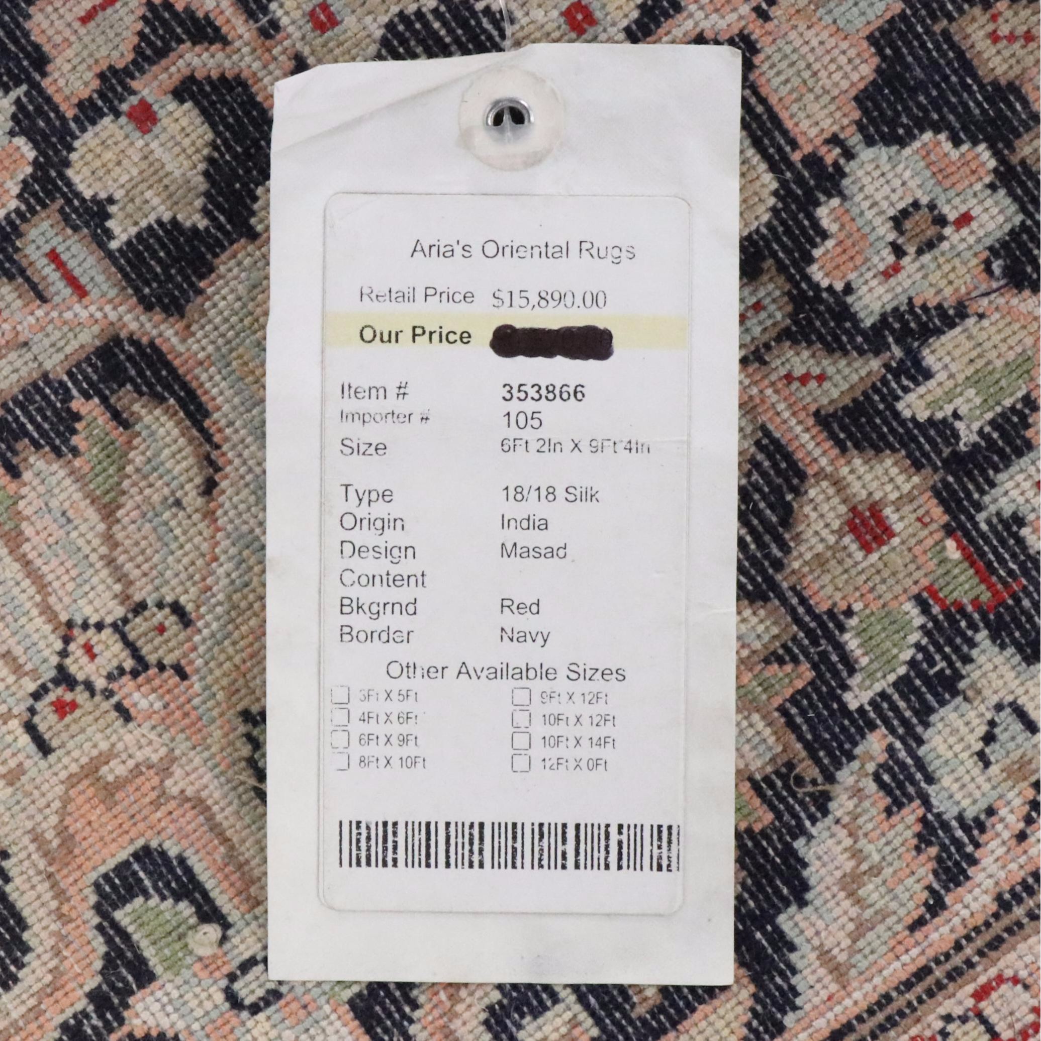 6'2 x 9'9 Machine Made Area Rug