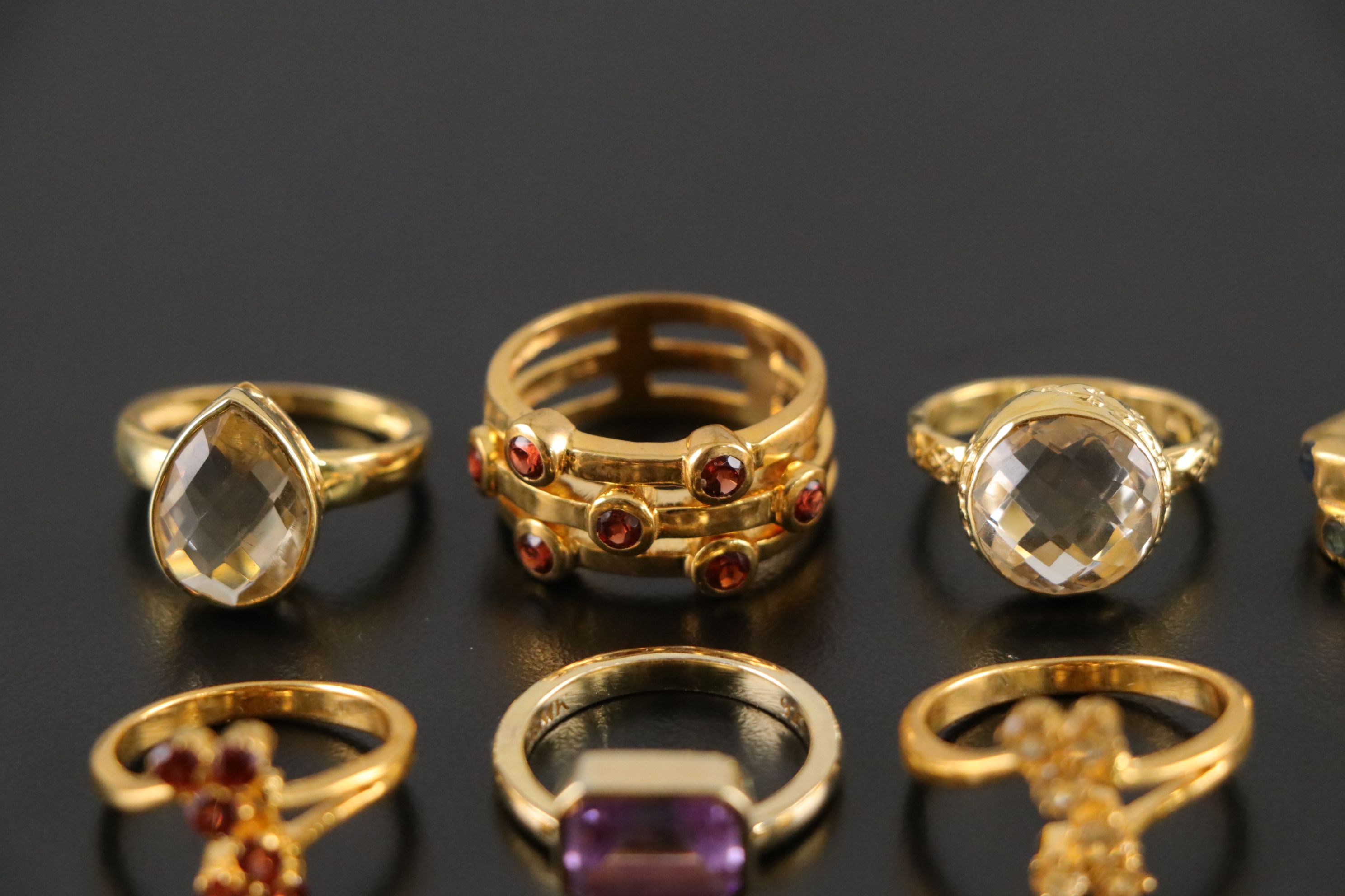 14 Assorted Sterling Silver Rings, Necklaces and Earrings