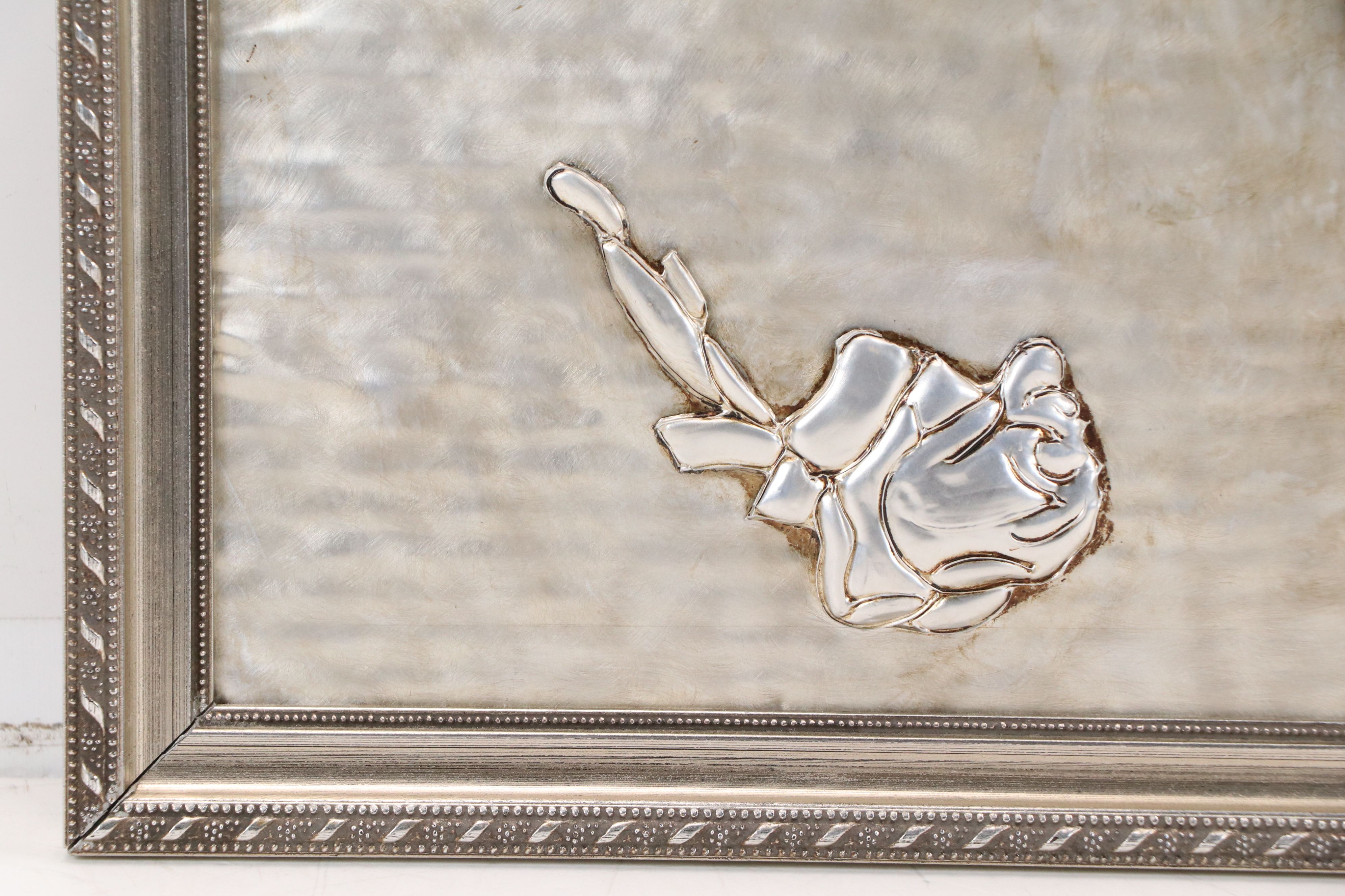 Floral Still Life Embossed Metal Panel, 2003