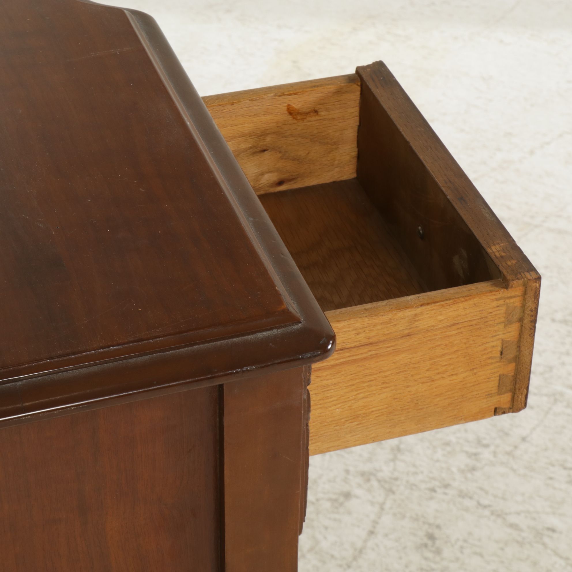 Victorian Mahogany Vanity Desk and Mirror, Early 20th Century