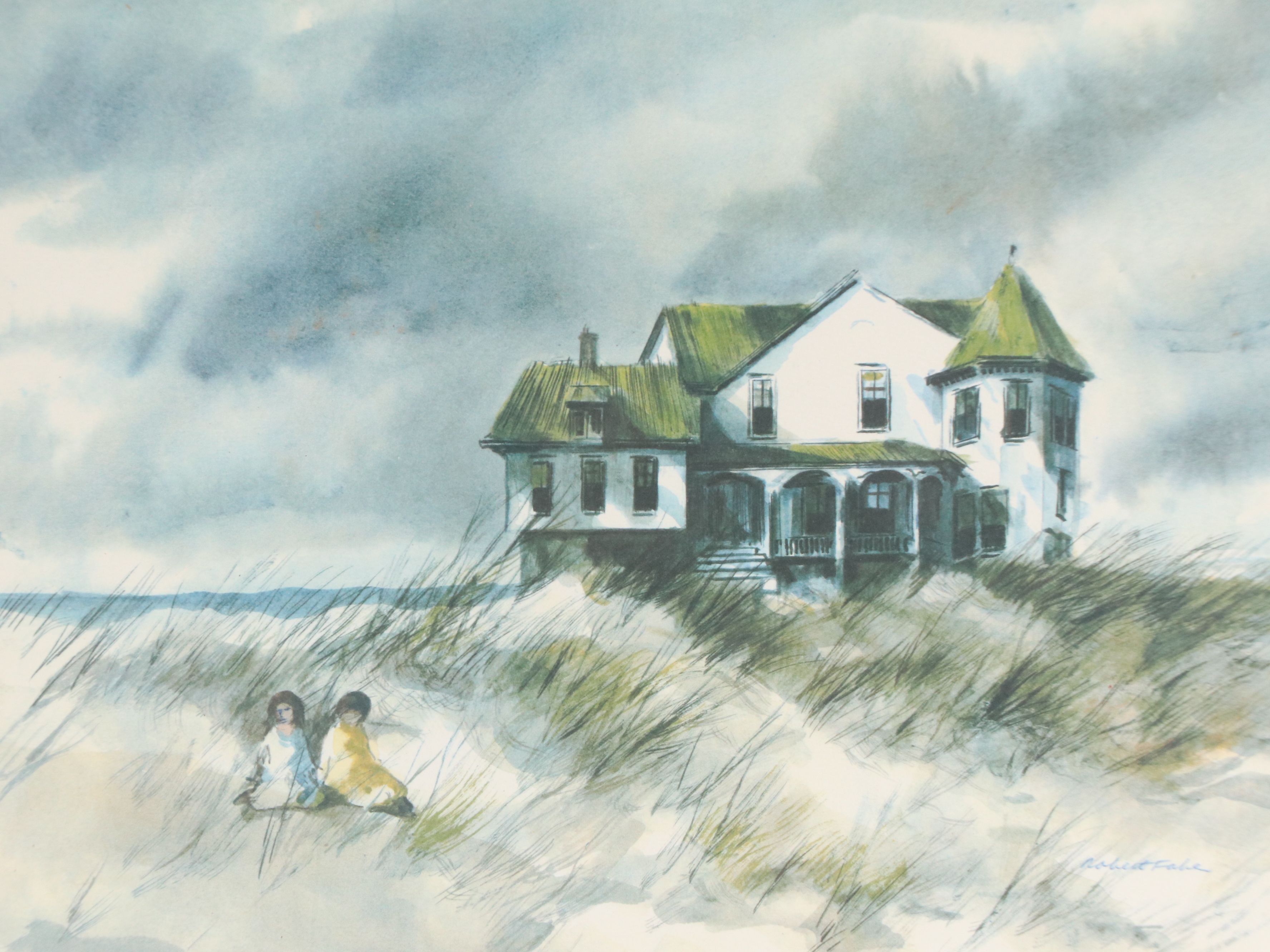 Robert Fabe Offset Lithograph "Nearing Storm," Late 20th Century