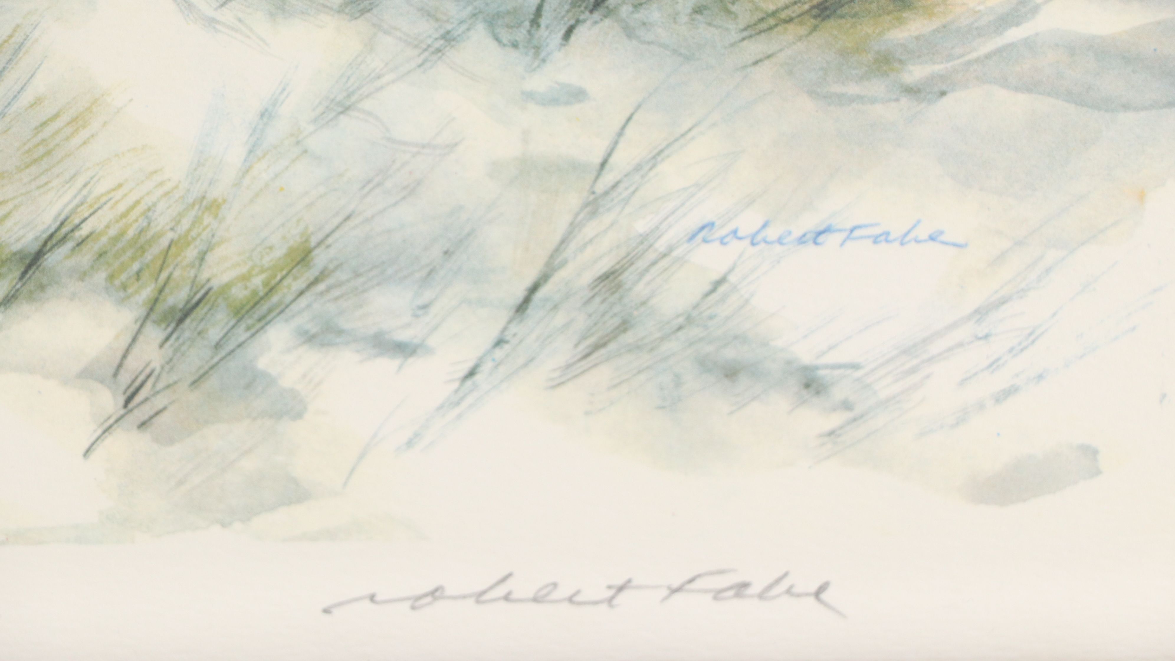 Robert Fabe Offset Lithograph "Nearing Storm," Late 20th Century