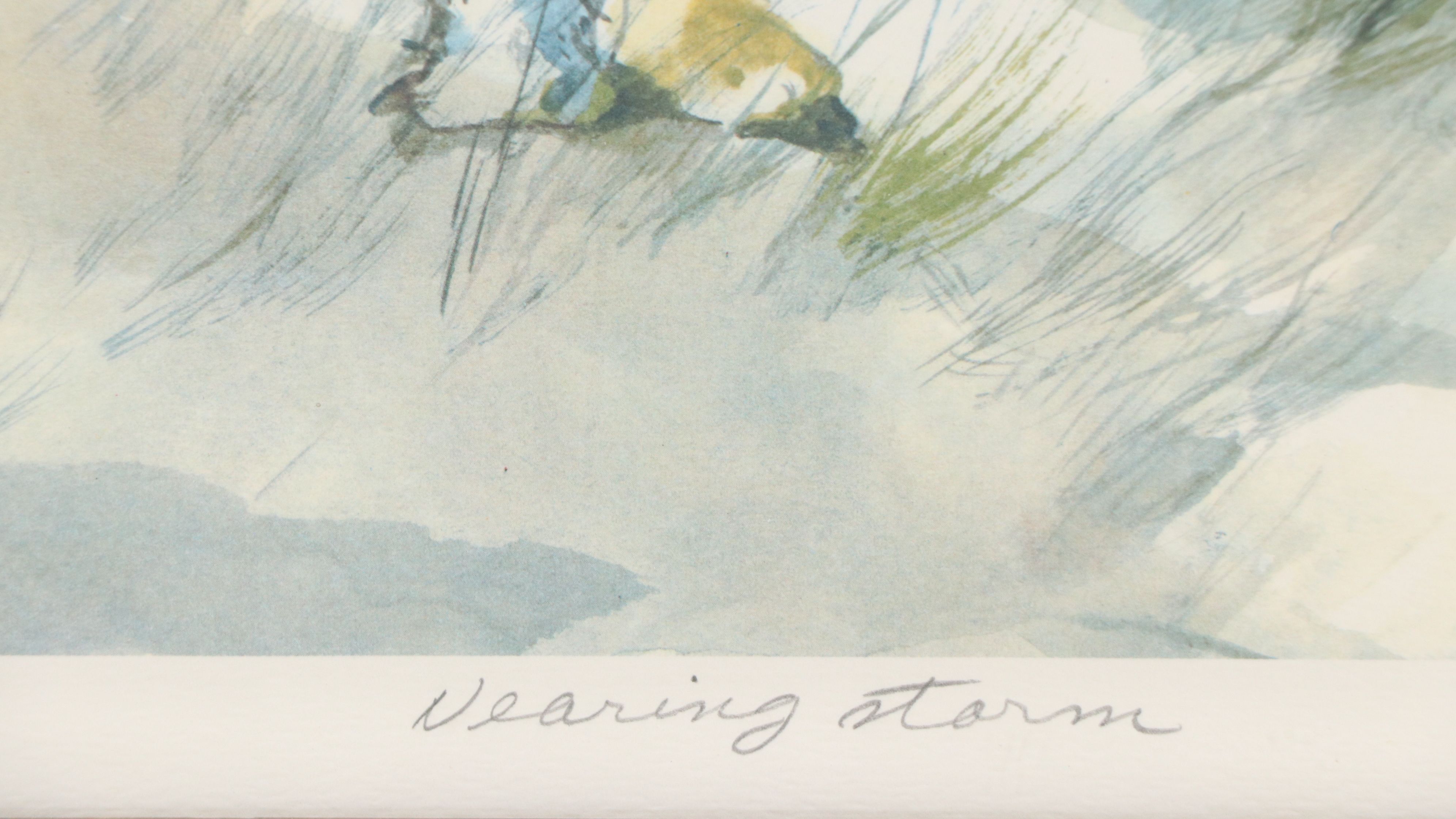 Robert Fabe Offset Lithograph "Nearing Storm," Late 20th Century