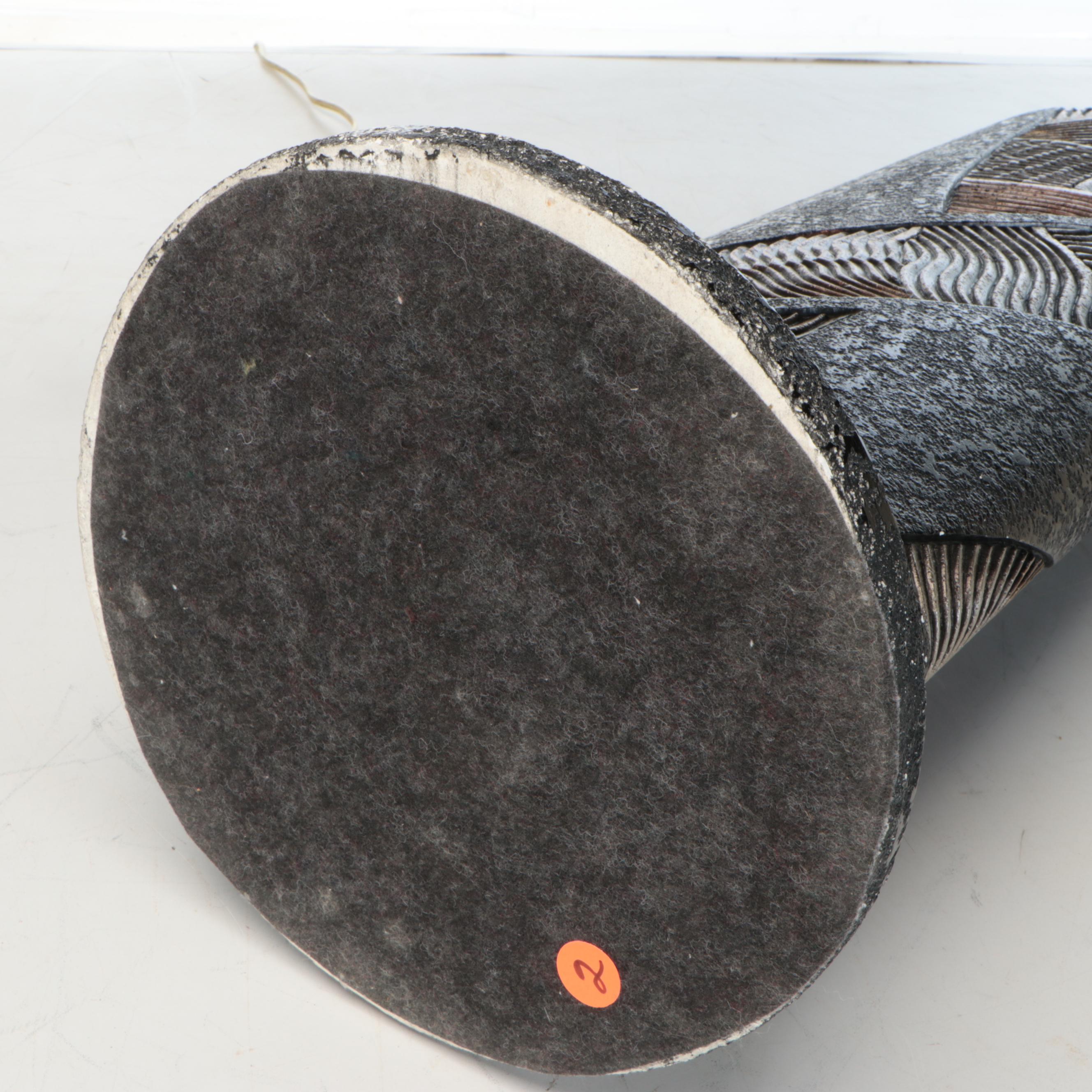 Deco Revival Style Copper, Silver, Brass Finish Table Lamp & Coolie Shade