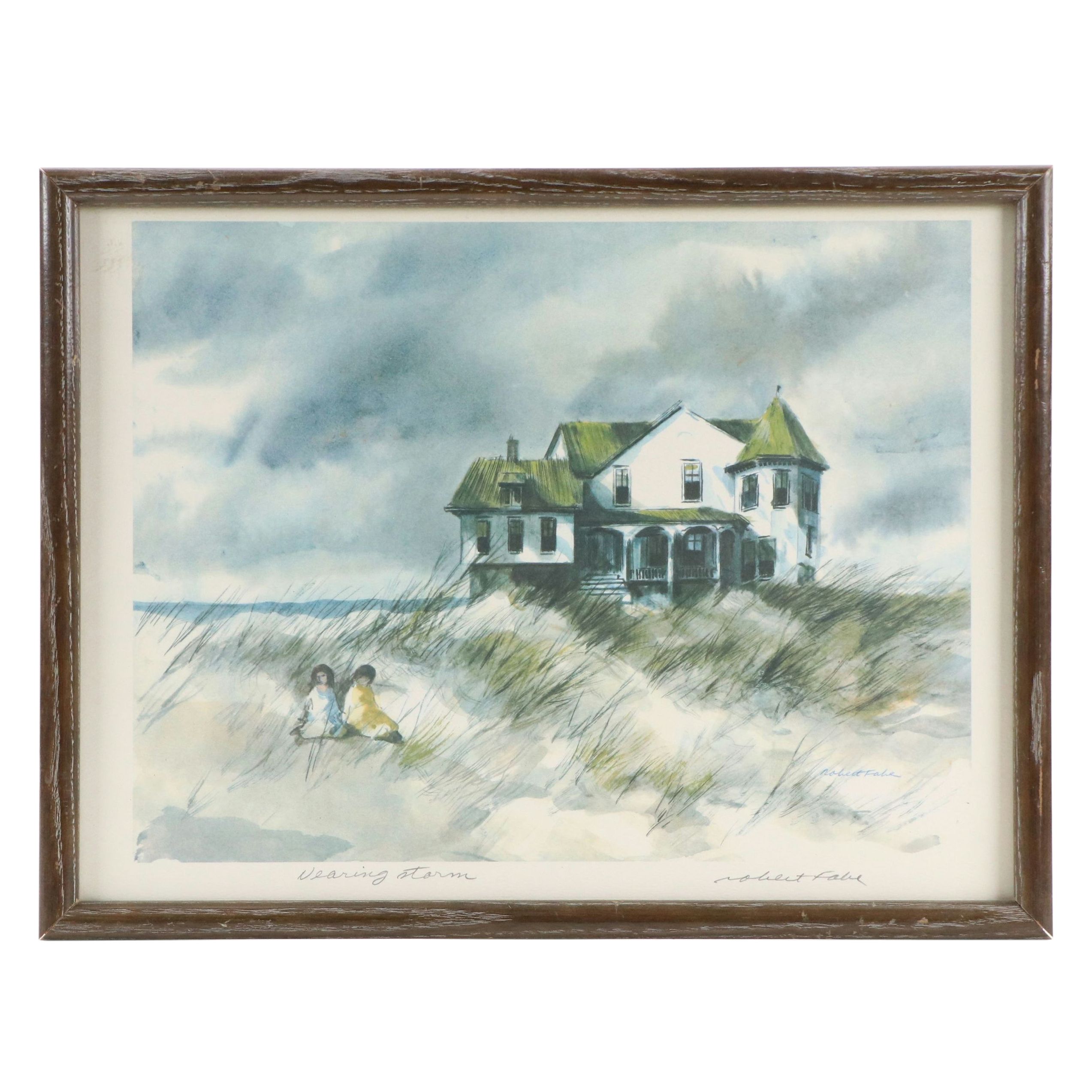 Robert Fabe Offset Lithograph "Nearing Storm," Late 20th Century