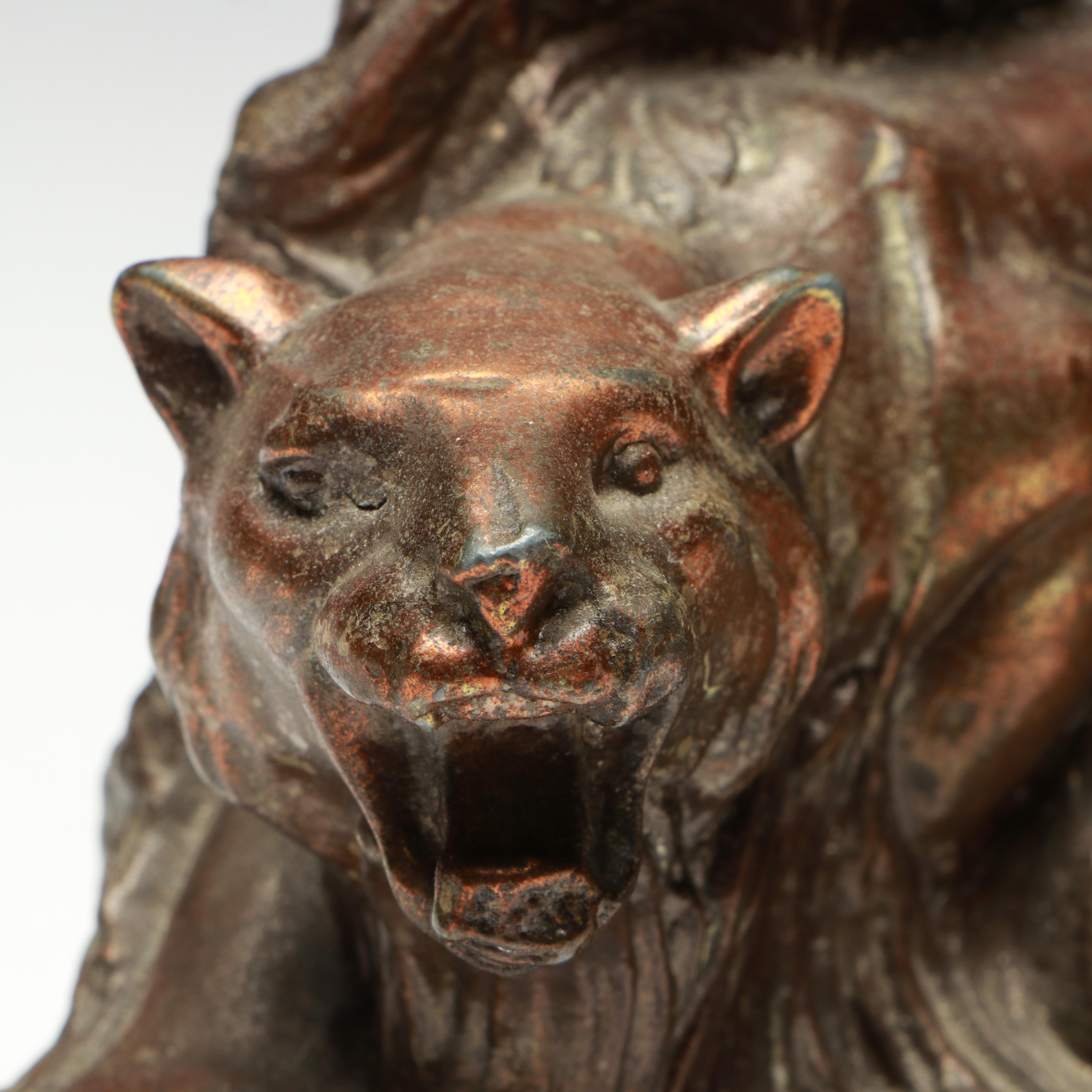 Copper Finish Tiger Bookends