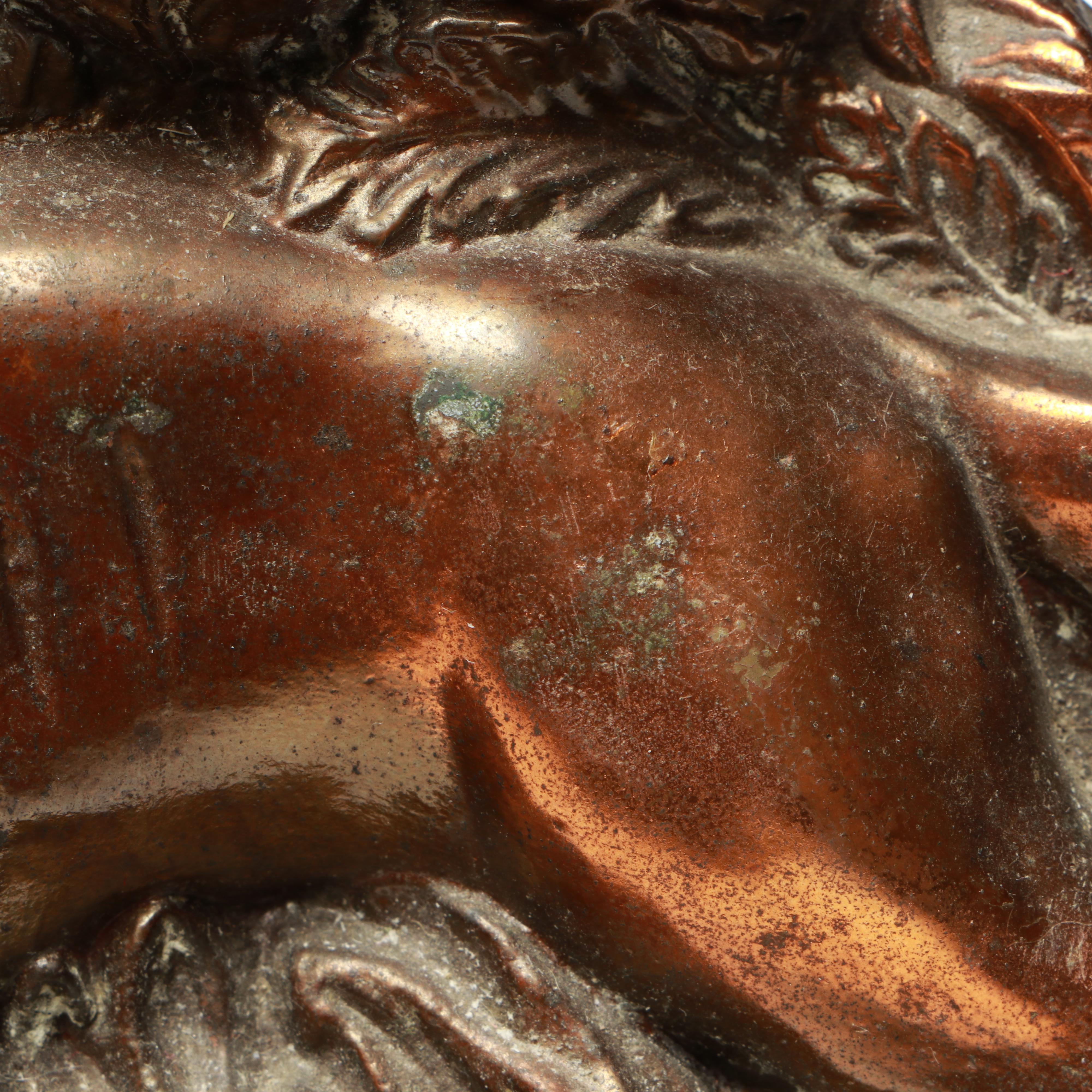 Copper Finish Tiger Bookends