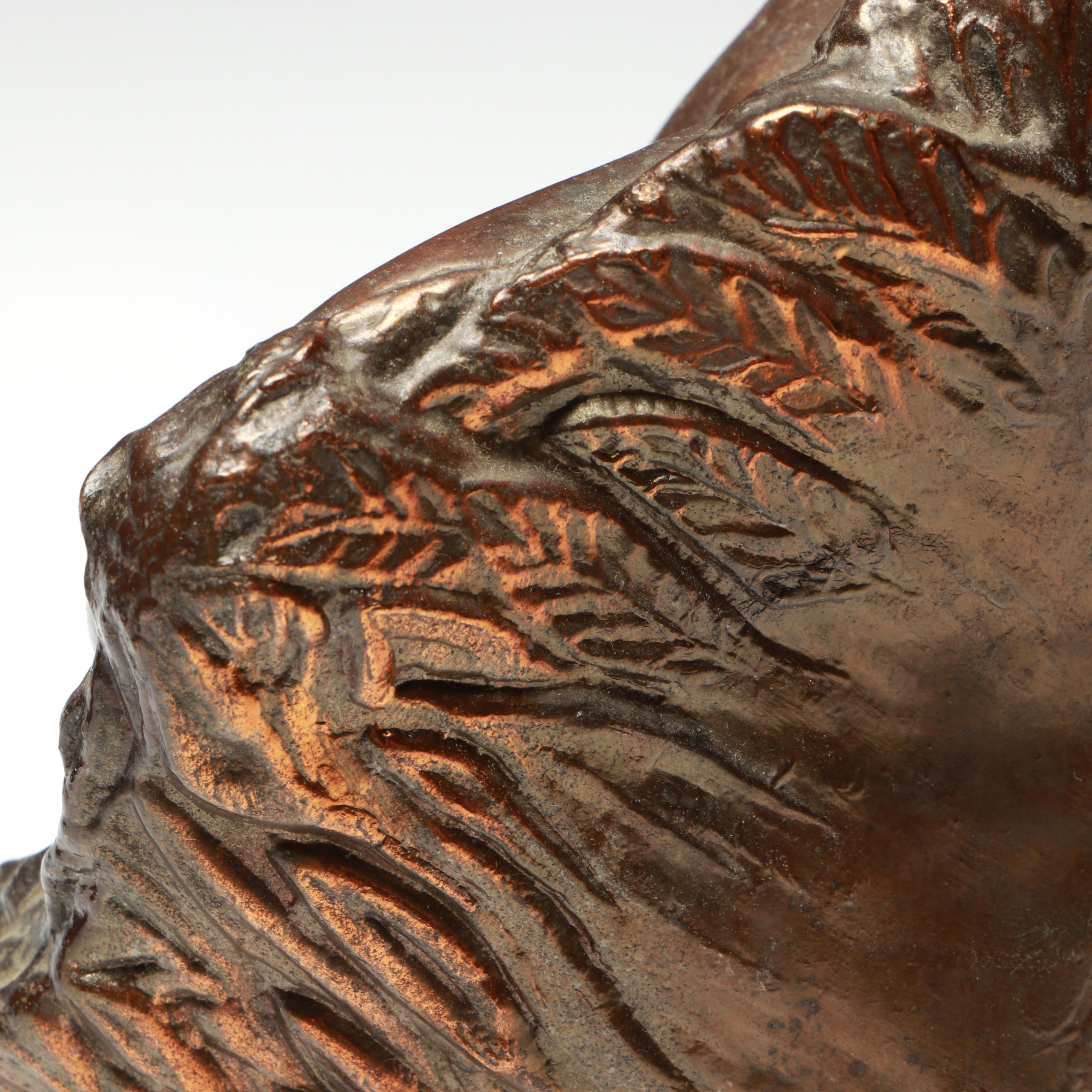 Copper Finish Tiger Bookends