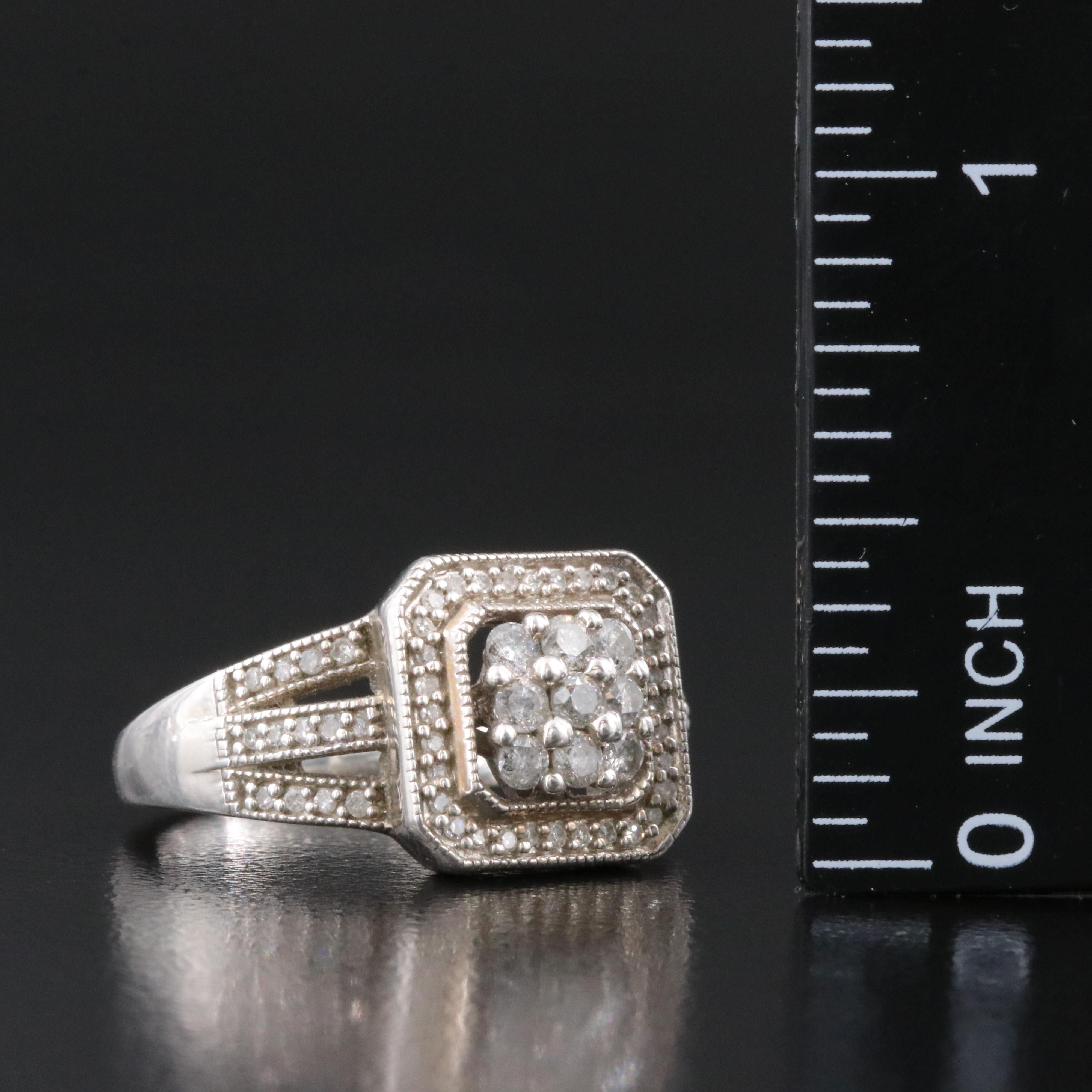 Sterling Diamond Ring