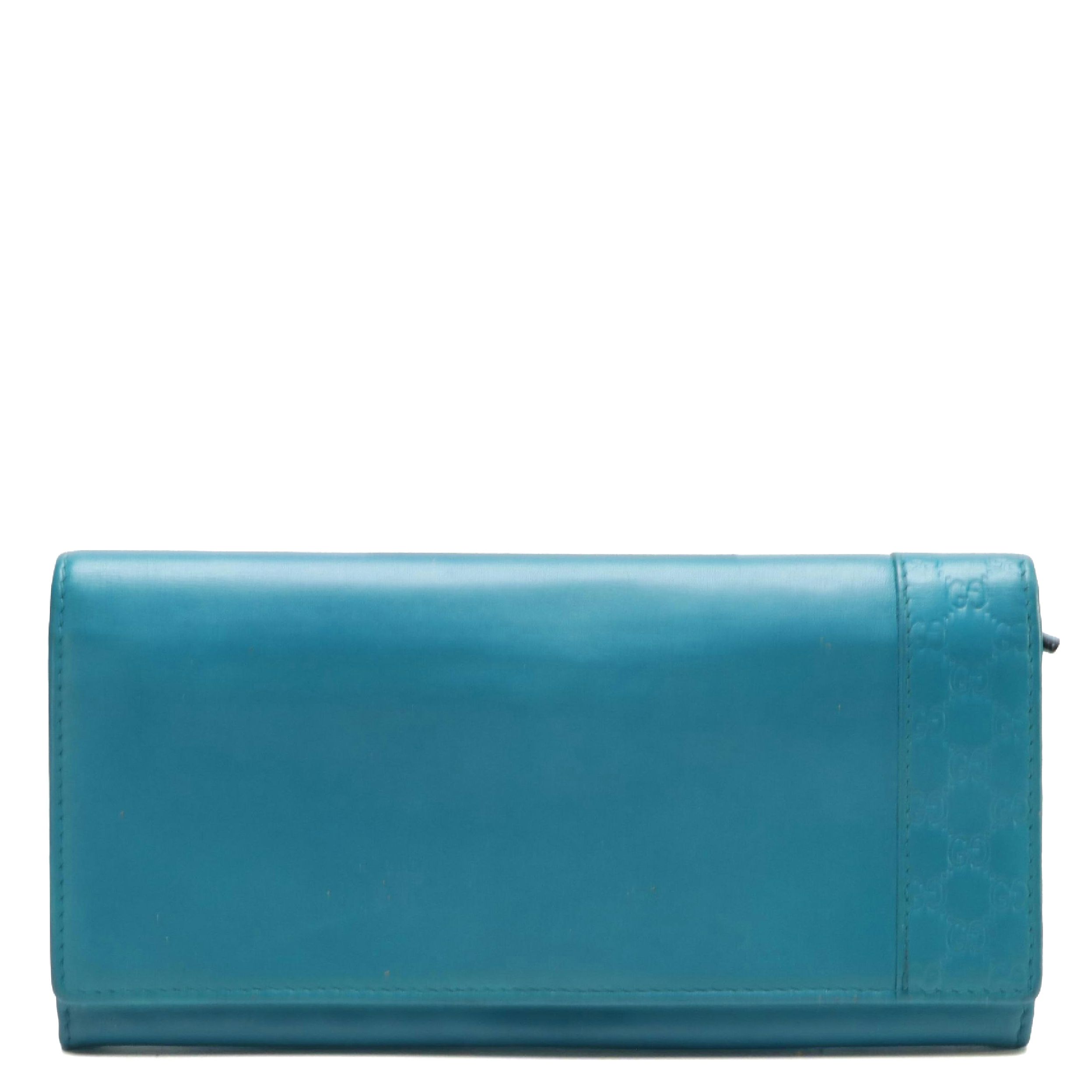 Gucci Full Flap Continental Wallet in Leather with Microguccissima Detail
