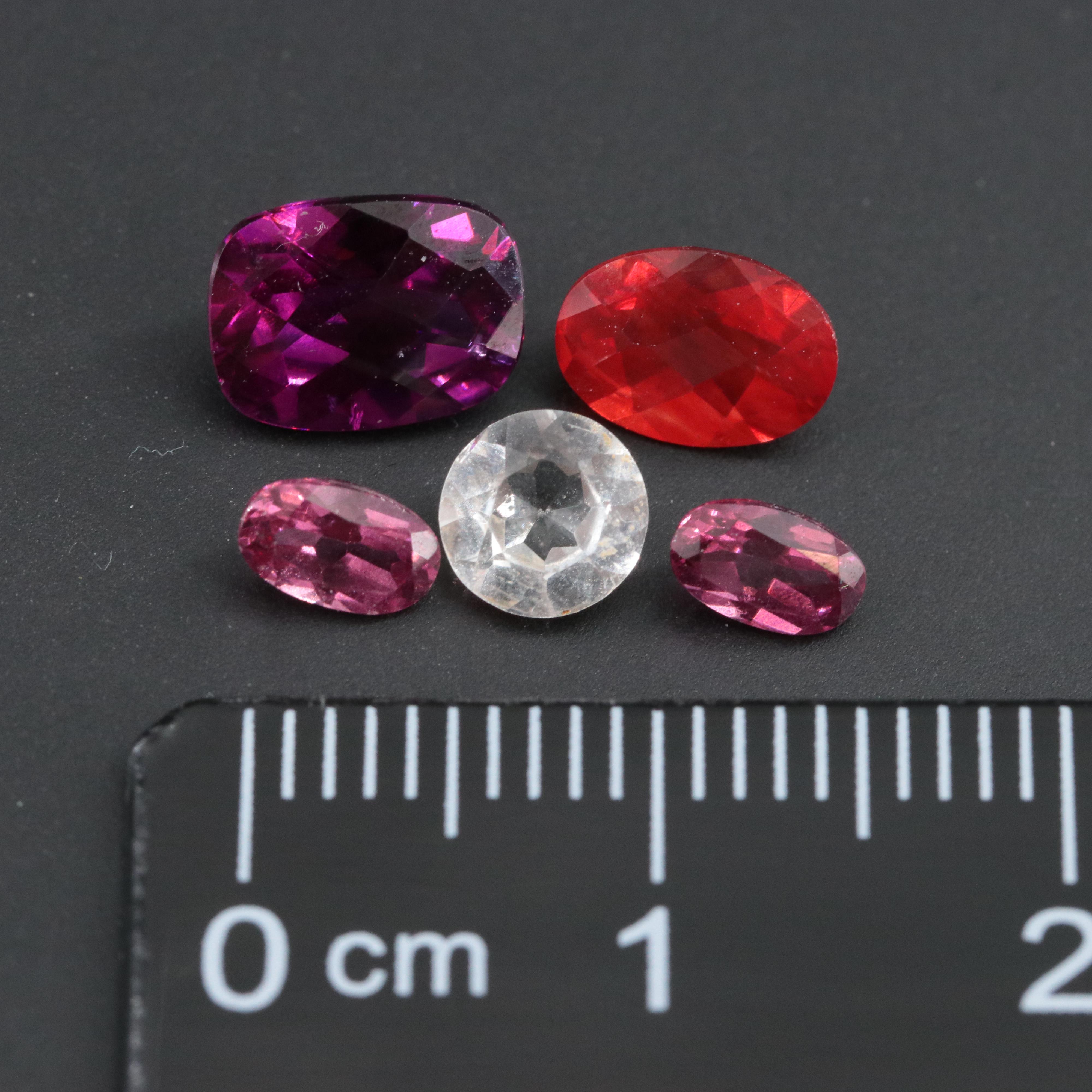 Loose 3.60 CTW Mixed Gemstone Lot with Topaz, Rhodolite Garnet and Labradorite