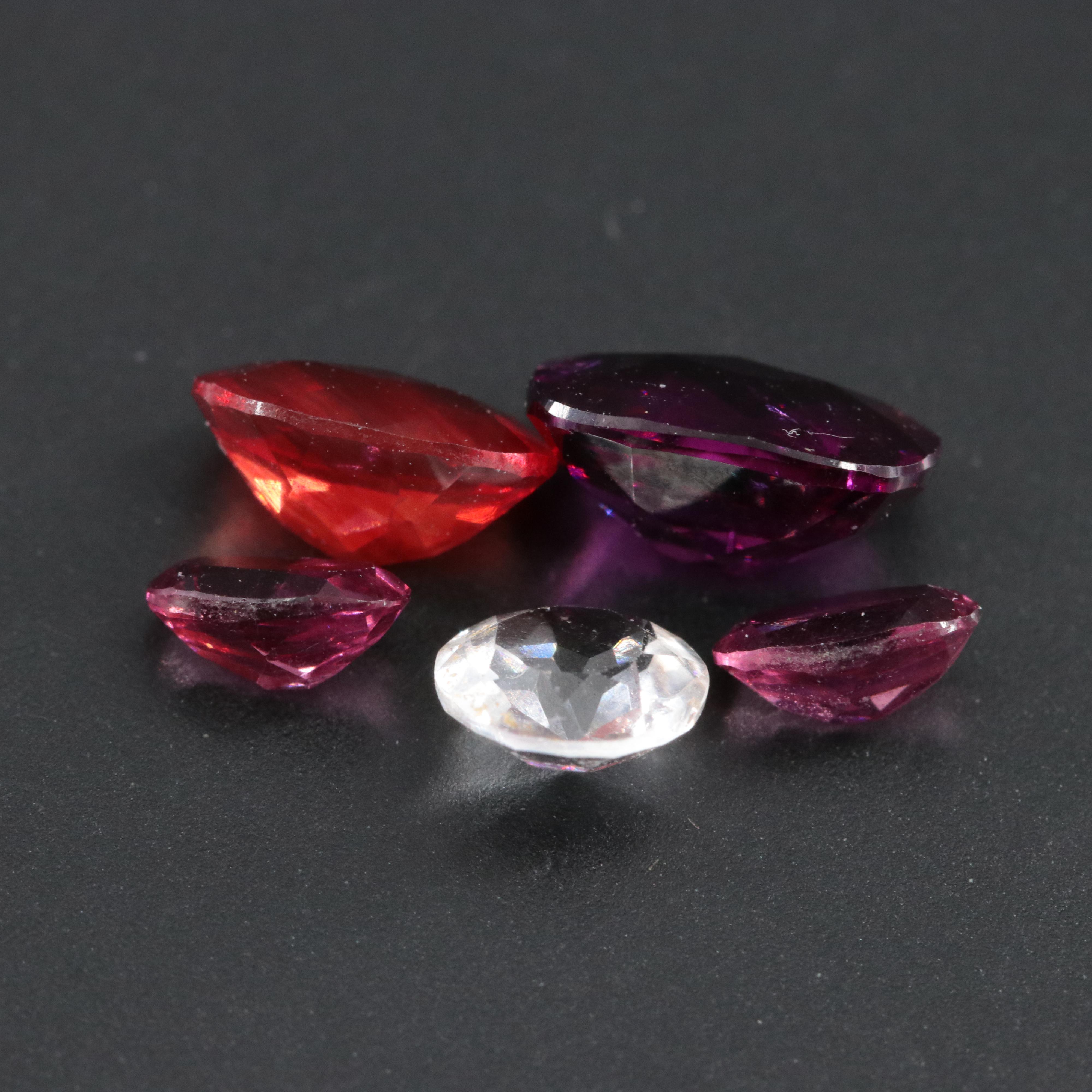 Loose 3.60 CTW Mixed Gemstone Lot with Topaz, Rhodolite Garnet and Labradorite