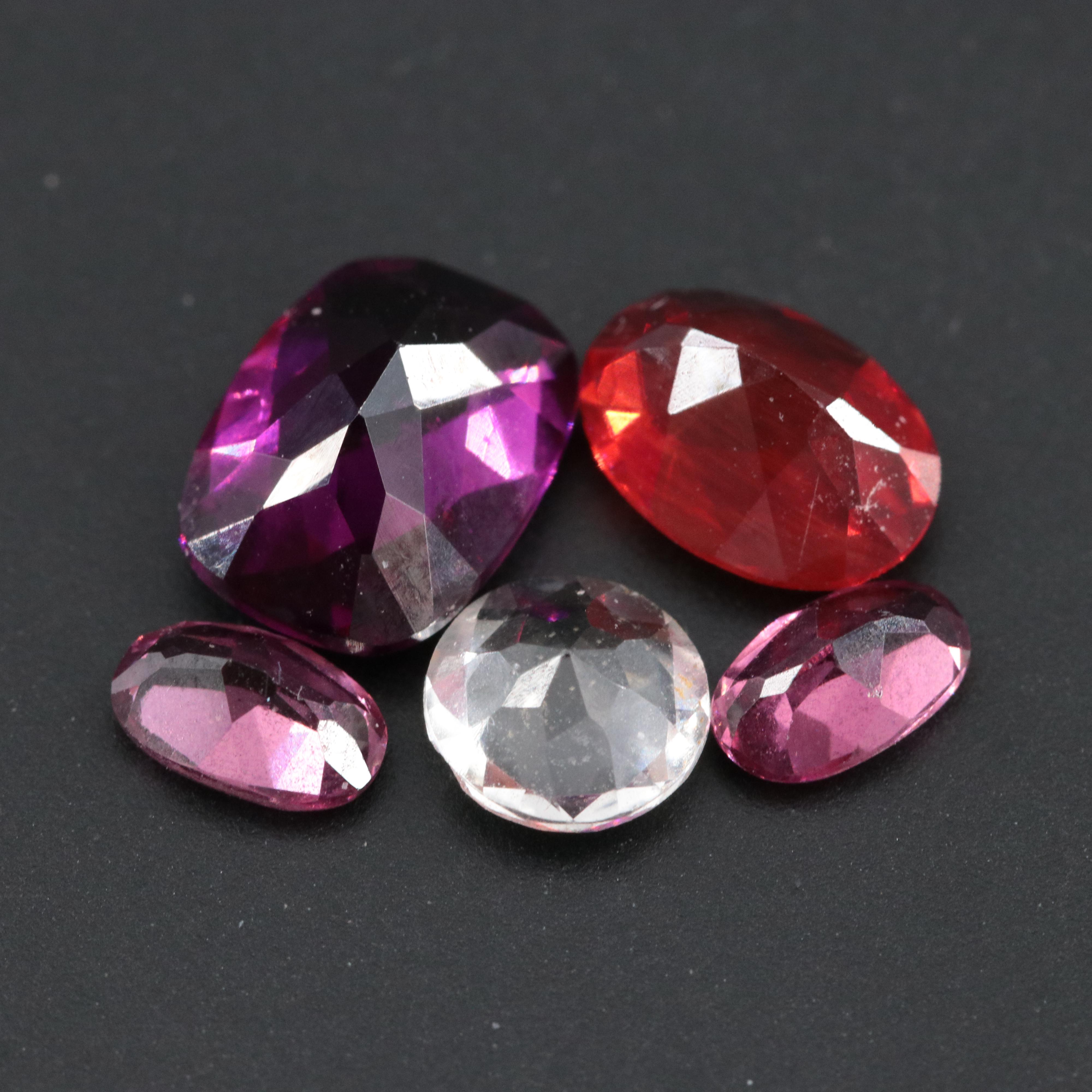 Loose 3.60 CTW Mixed Gemstone Lot with Topaz, Rhodolite Garnet and Labradorite