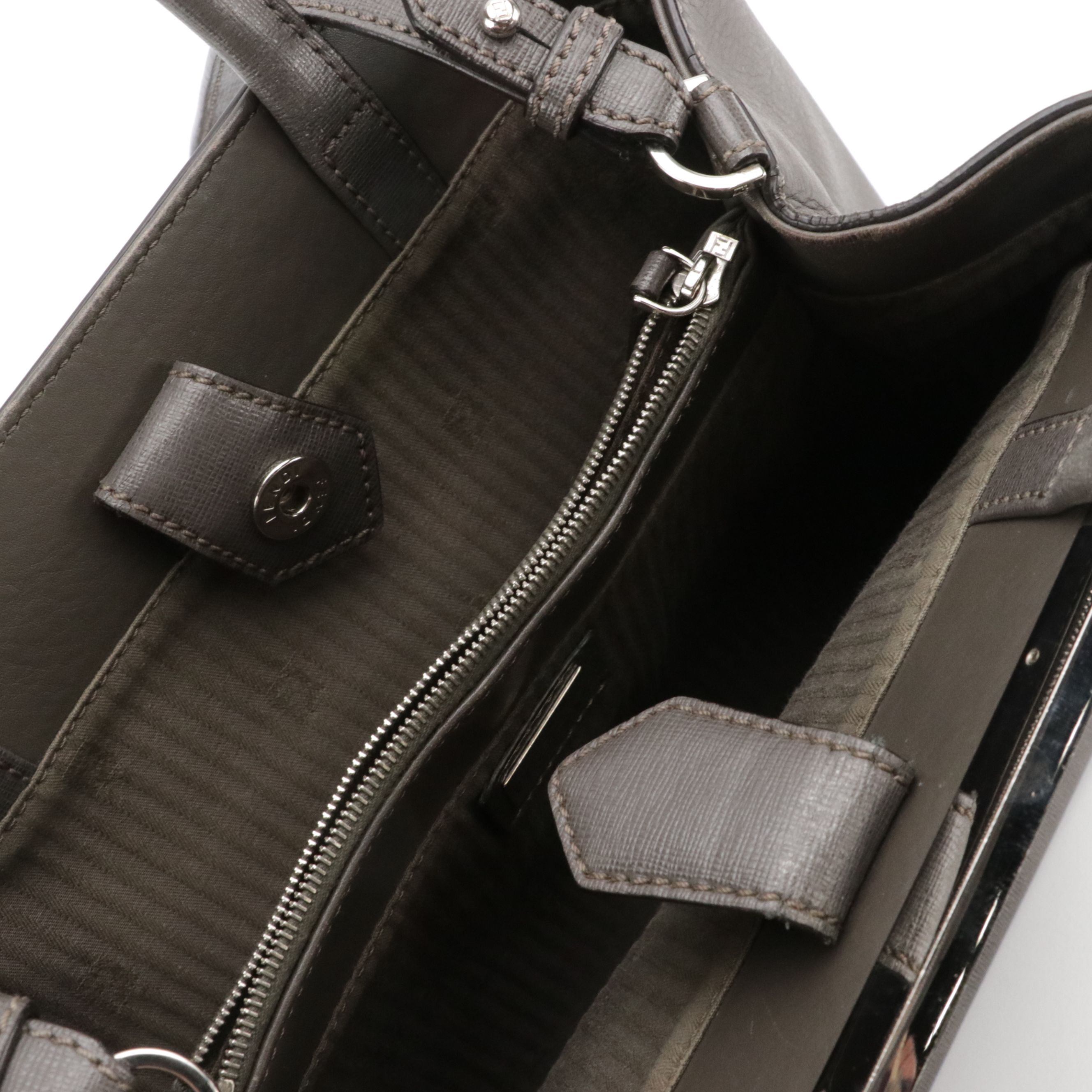 Fendi Vitello Leather Petite 2Jours Two-Way Tote Bag