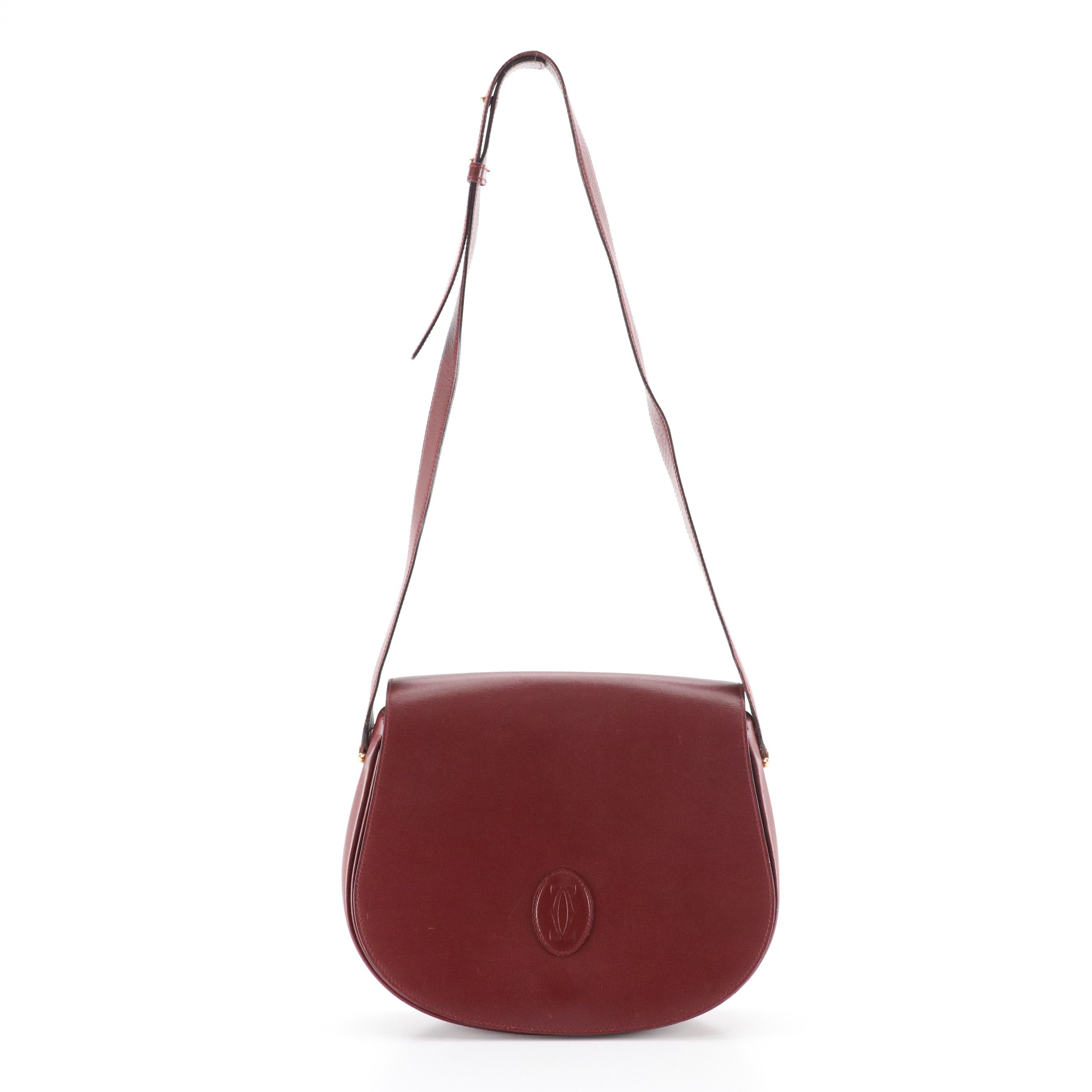 Cartier Must de Cartier Shoulder Bag in Bordeaux Leather