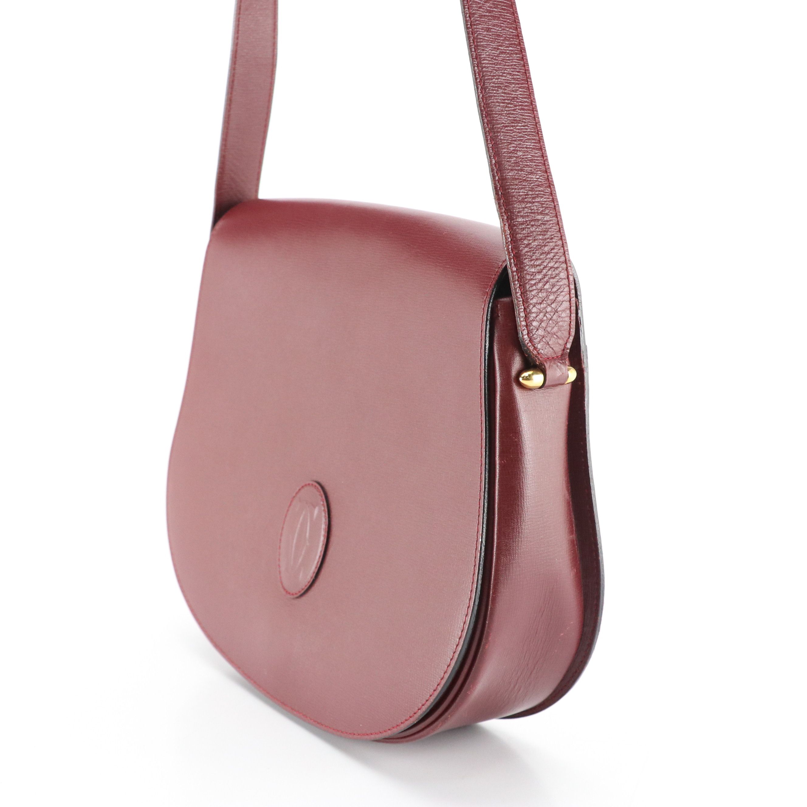 Cartier Must de Cartier Shoulder Bag in Bordeaux Leather