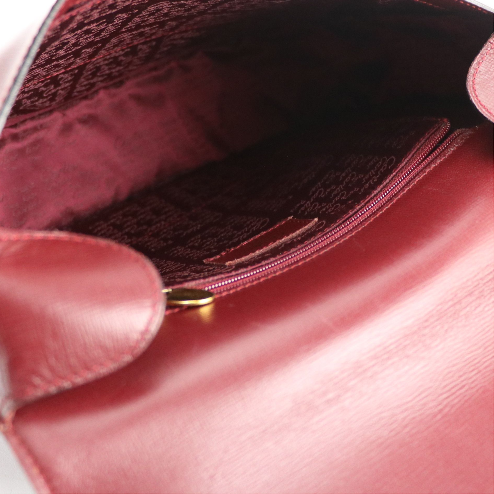 Cartier Must de Cartier Shoulder Bag in Bordeaux Leather