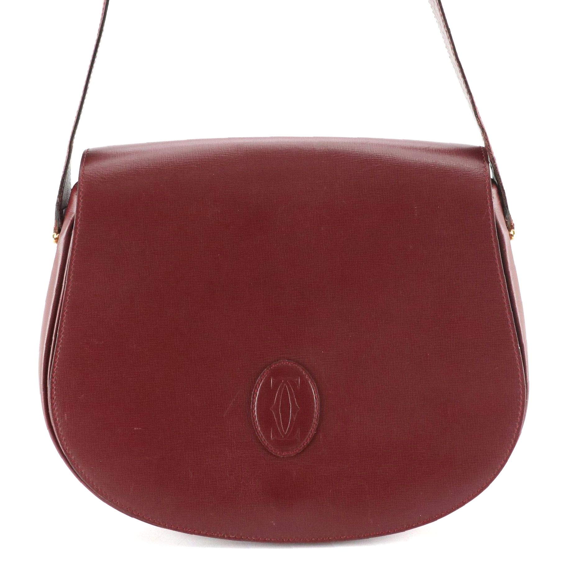 Cartier Must de Cartier Shoulder Bag in Bordeaux Leather