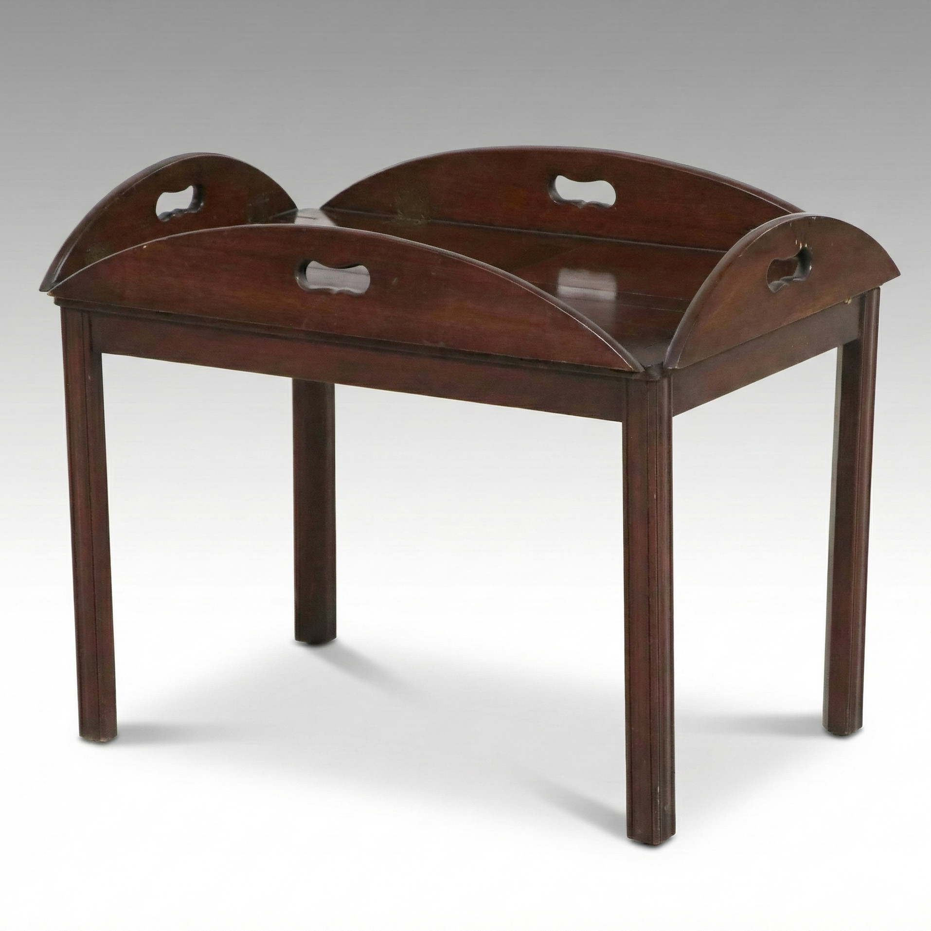 Chippendale Style Mahogany Butler's Coffee Table, Mid to Late 20th Century