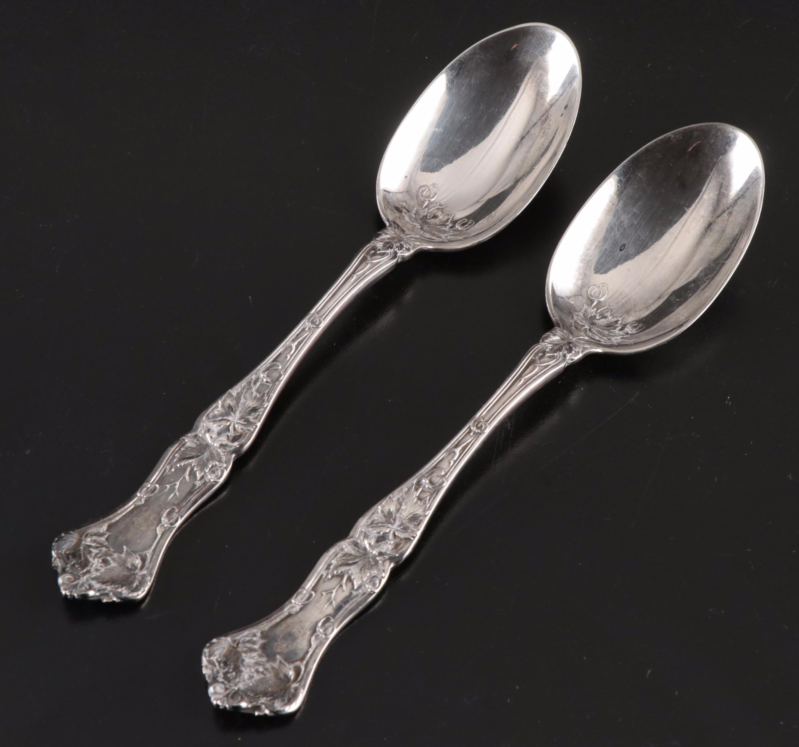 Monogrammed Napkin Ring with Other Sterling and Coin Silver Spoons