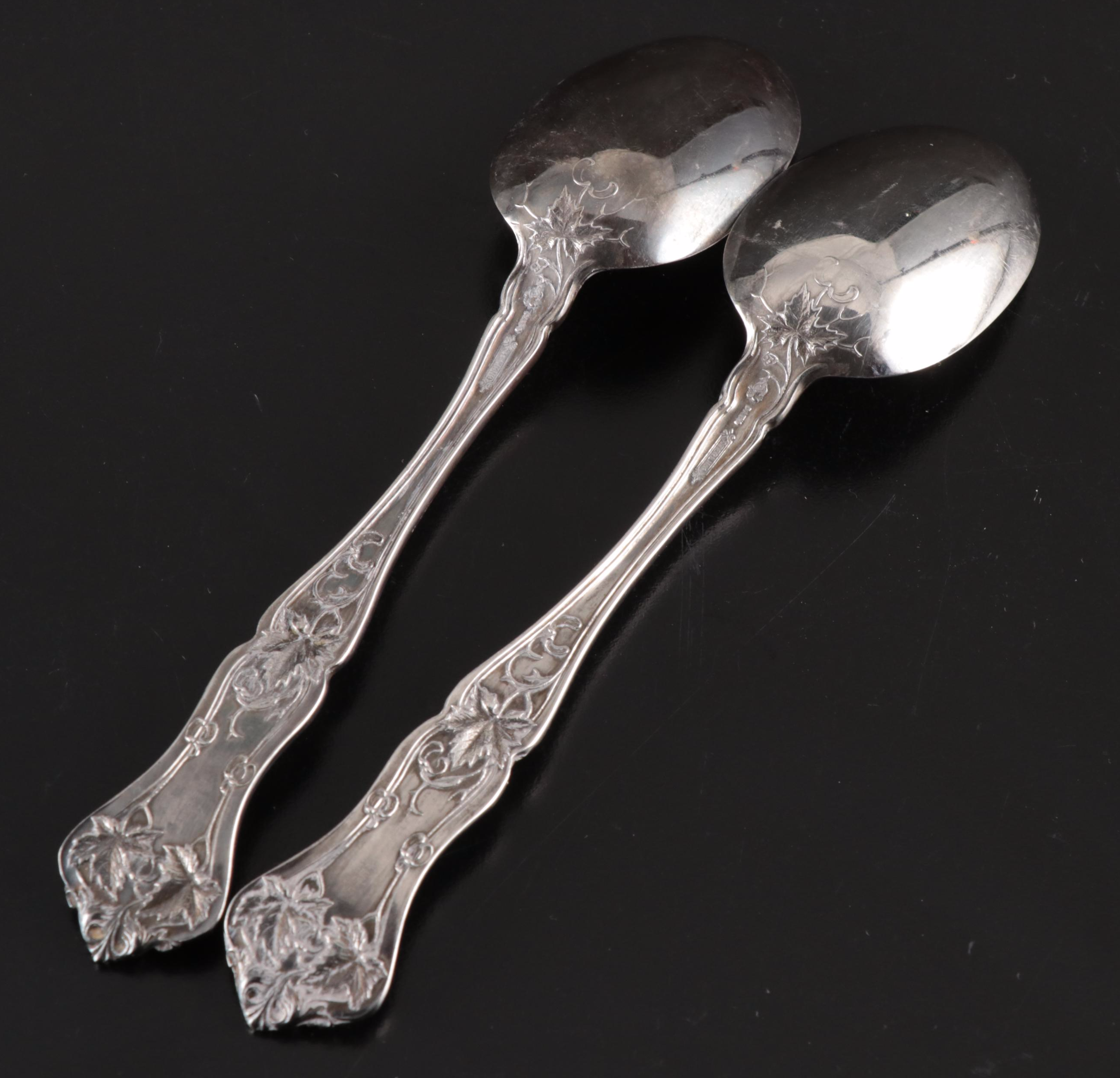 Monogrammed Napkin Ring with Other Sterling and Coin Silver Spoons