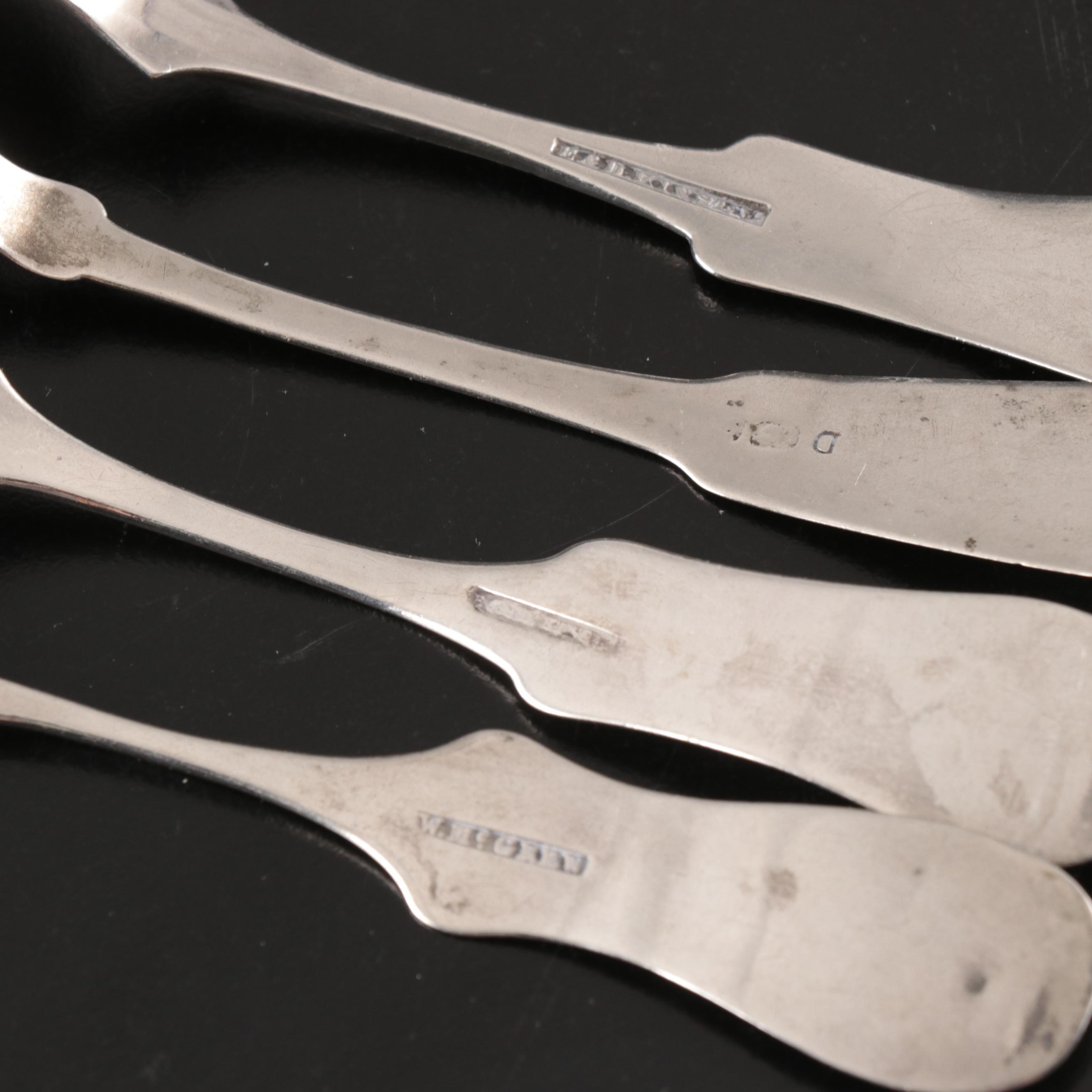 Monogrammed Napkin Ring with Other Sterling and Coin Silver Spoons