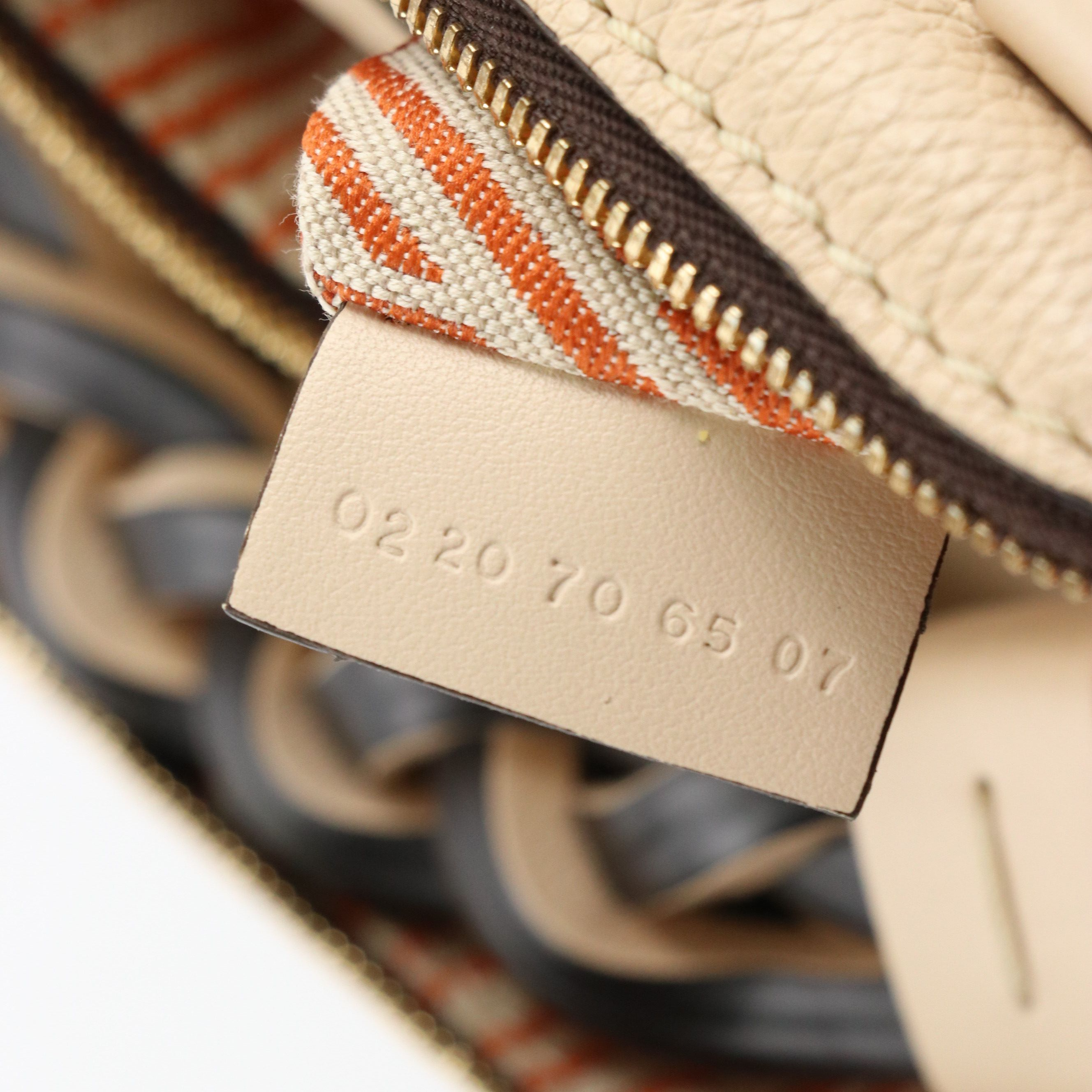 Chloe Small Daria Shoulder Bag in Beige Leather