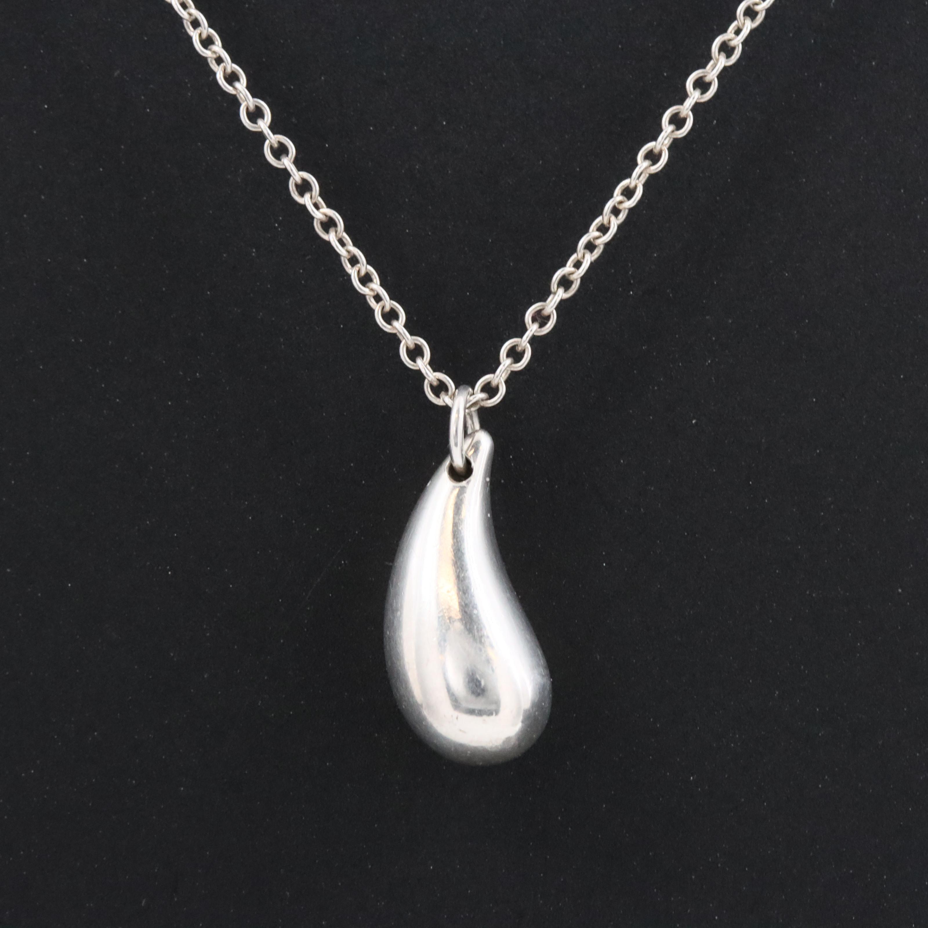 Elsa Peretti for Tiffany & Co. Sterling Teardrop Necklace