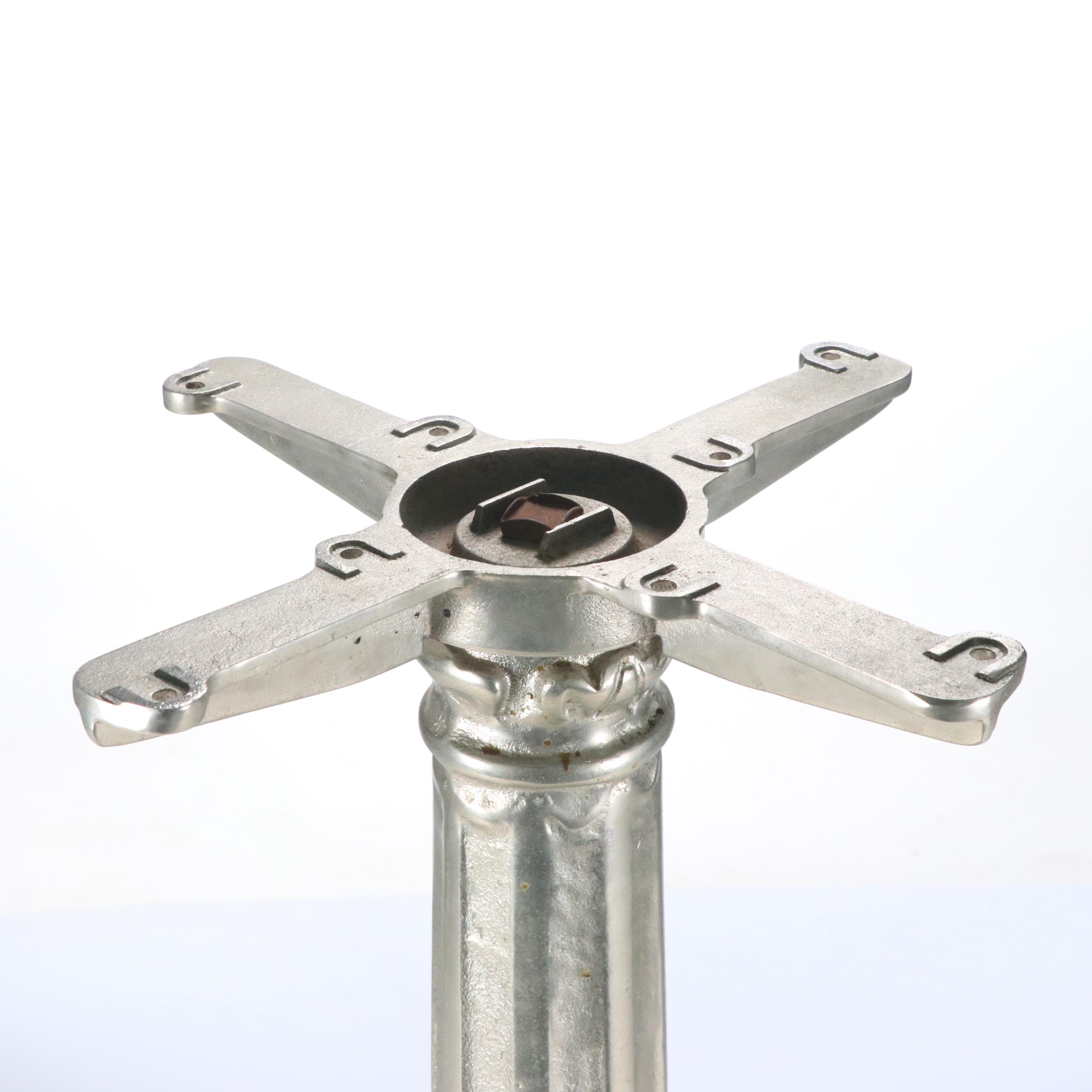 Neoclassical Style L&B Silver Painted Cast Iron Slot Machine Base