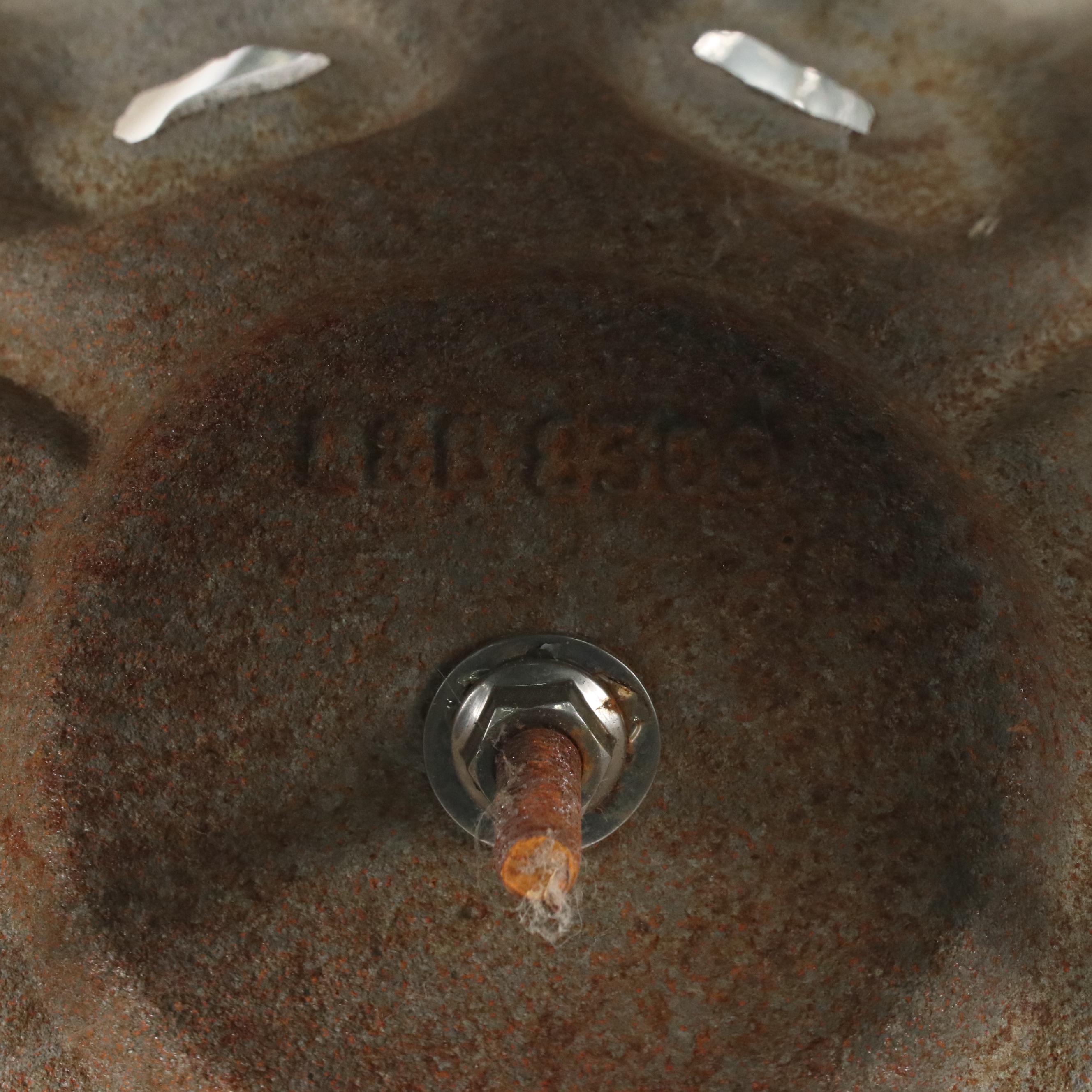 Neoclassical Style L&B Silver Painted Cast Iron Slot Machine Base