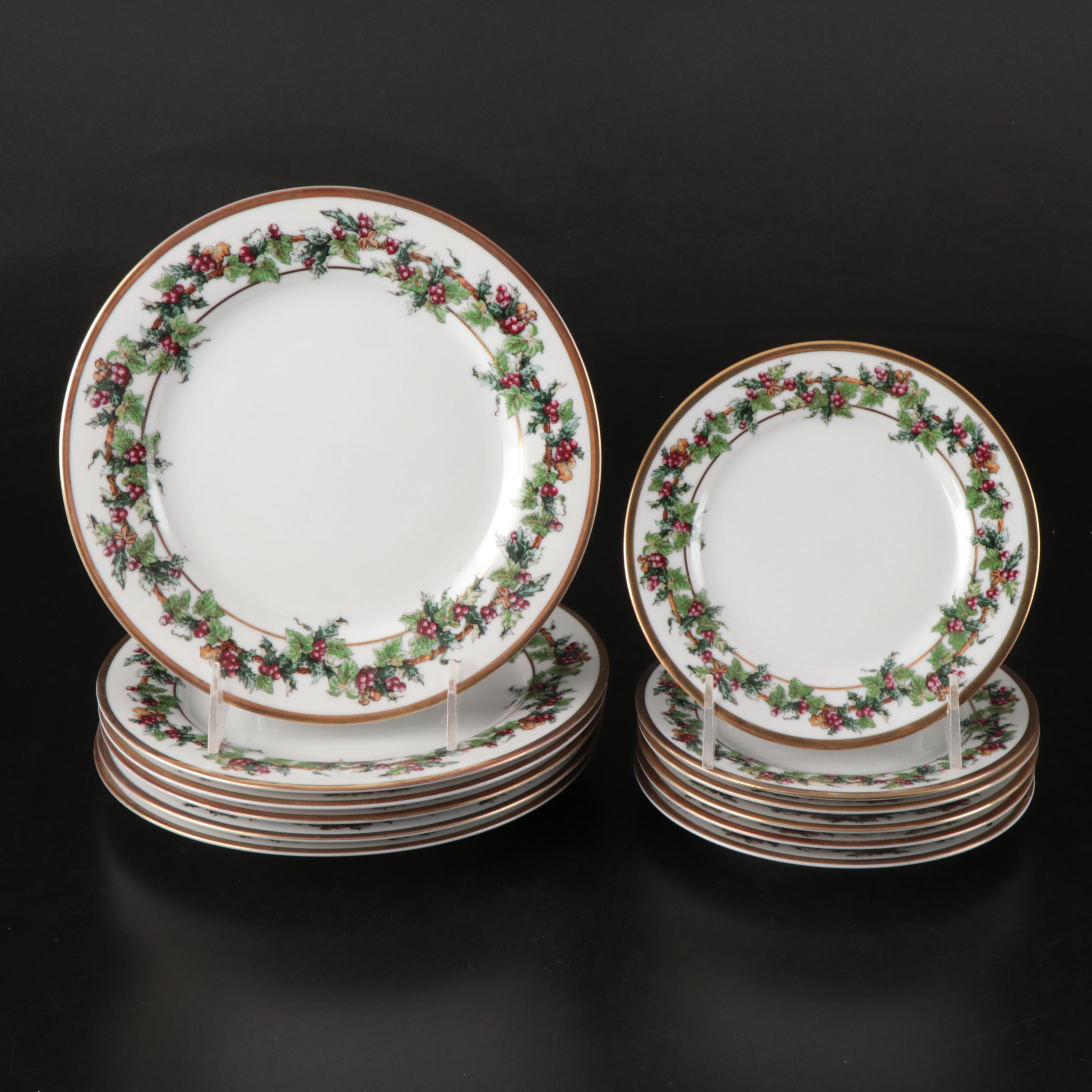 Royal Gallery "The Holly and the Ivy" Gilt Border Dinnerware